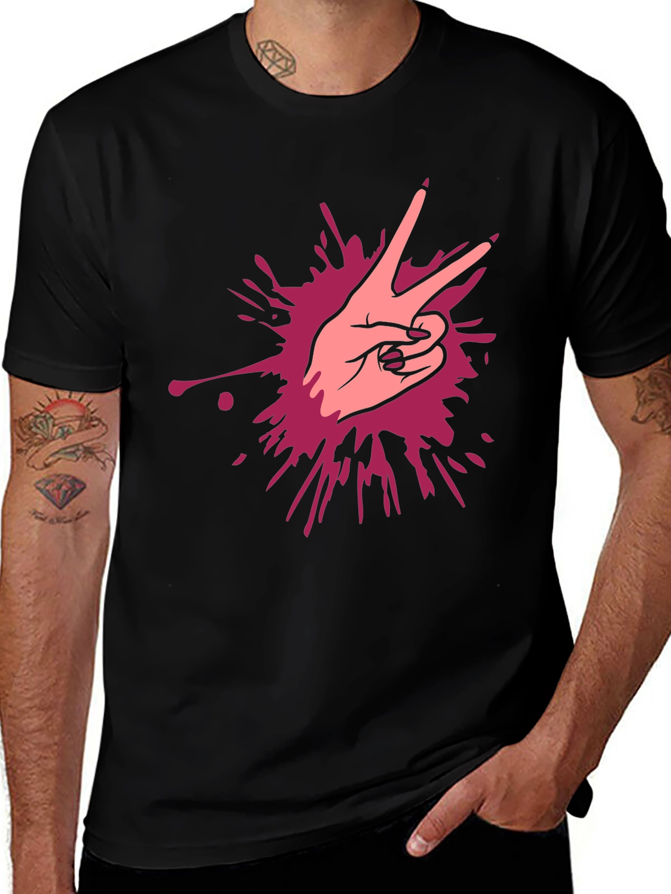 Variant 26 of Peace Sign Graphic Tee - Stylish & Comfortable