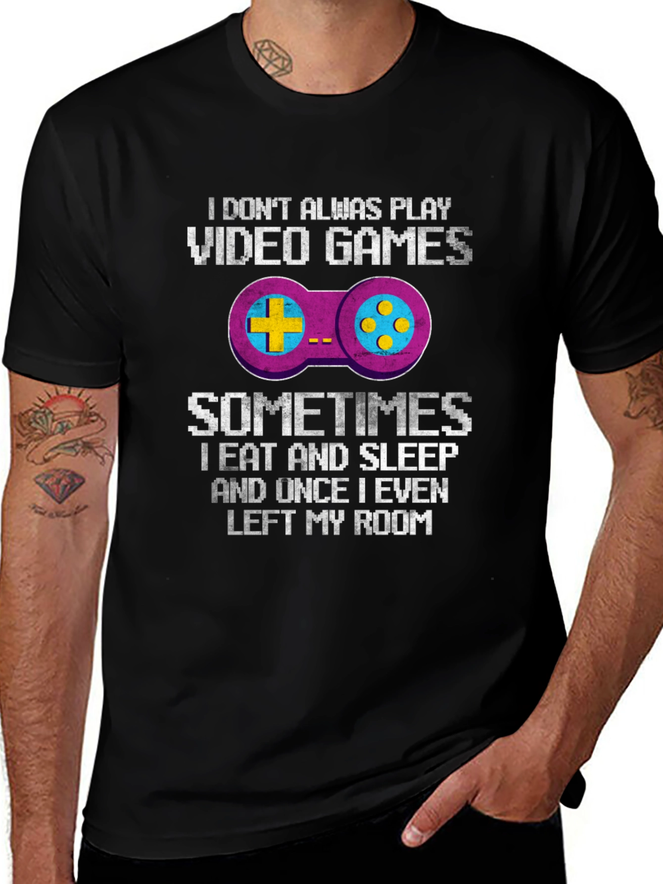 Variant 2 of Funny Gamer T-Shirt: I Don't Always Play Video Games