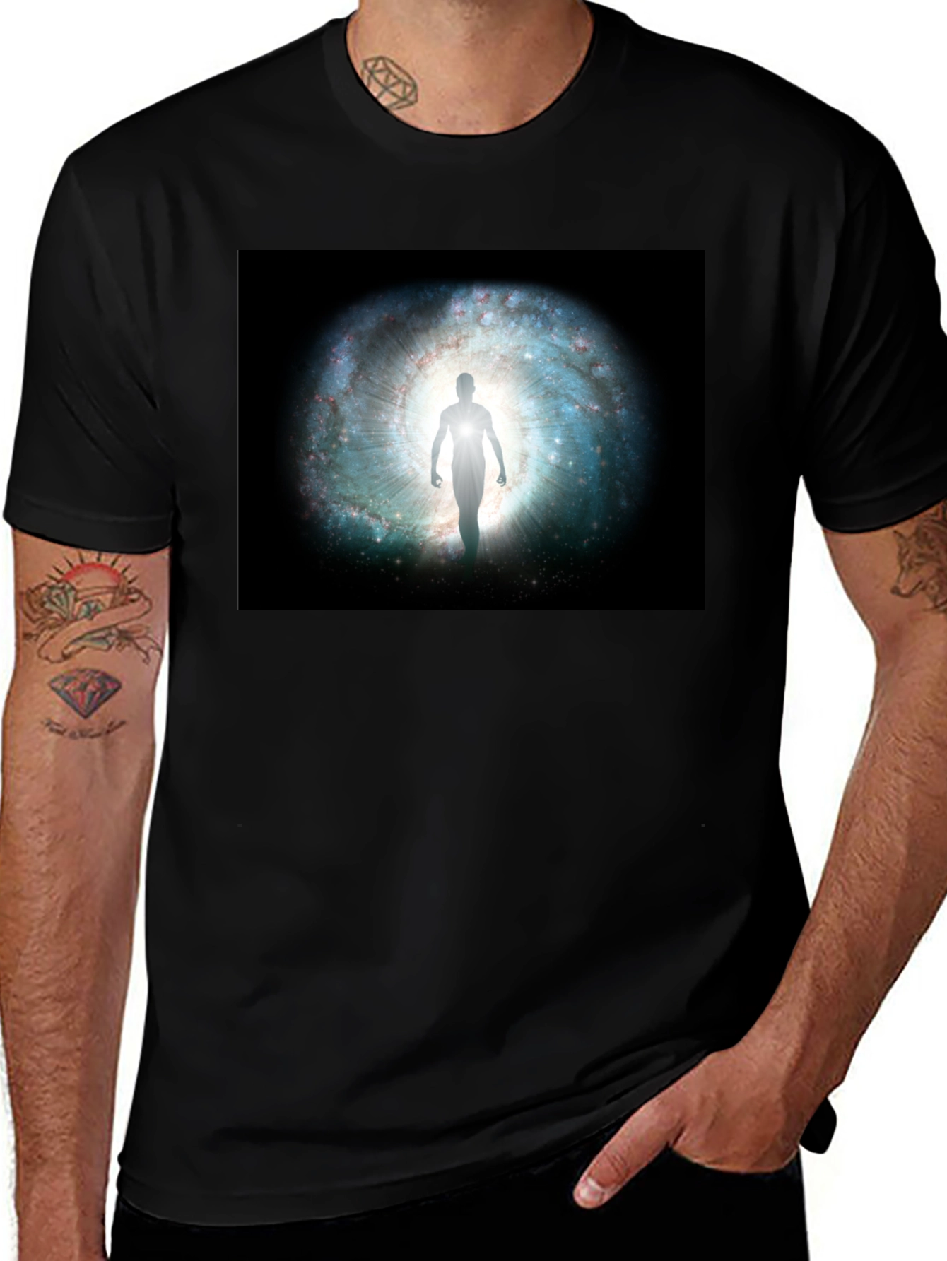 Variant 23 of Cosmic Being Black T-Shirt