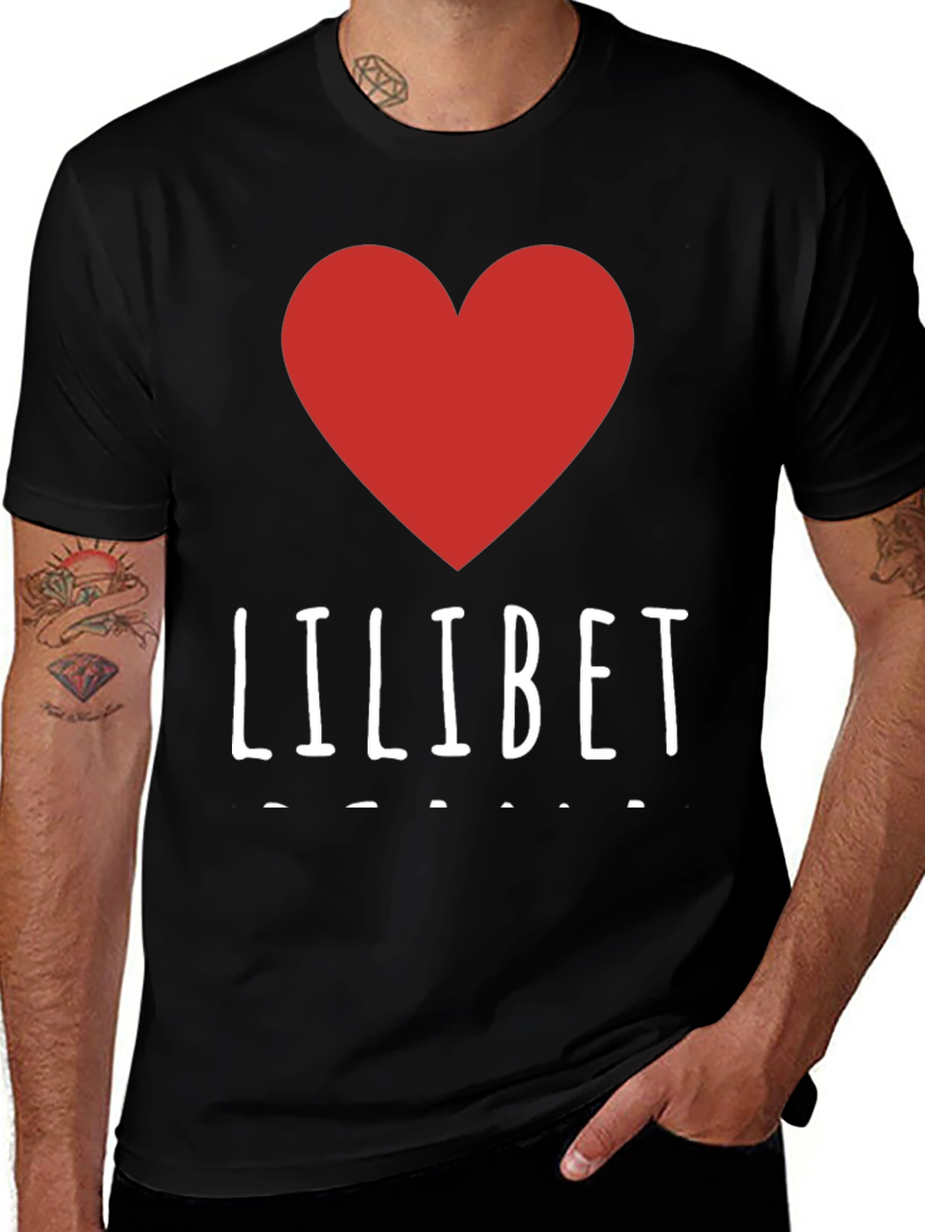 Variant 11 of I Heart Lilibet Black Graphic T-Shirt