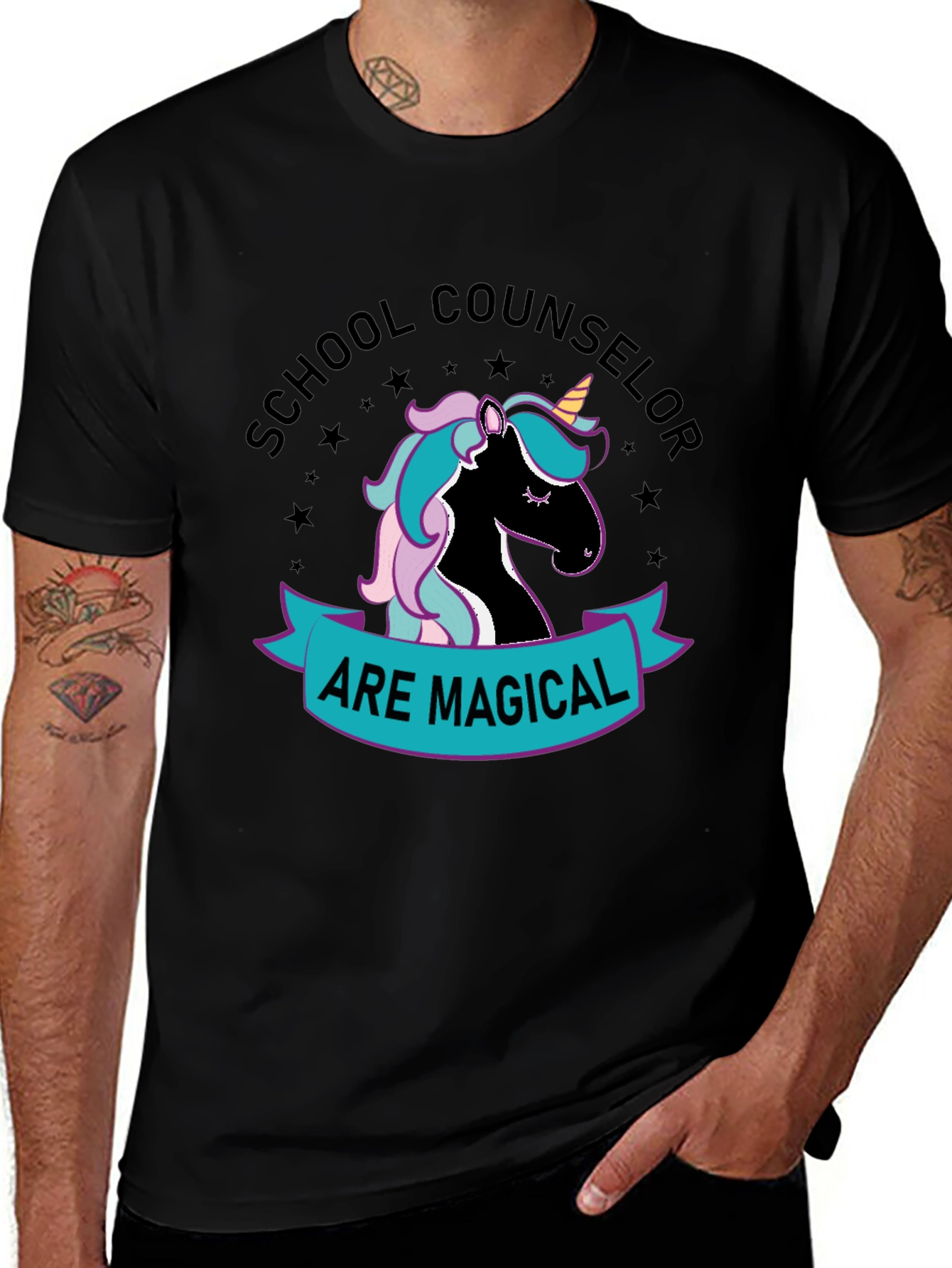 Variant 8 of School Counselor Unicorn T-Shirt