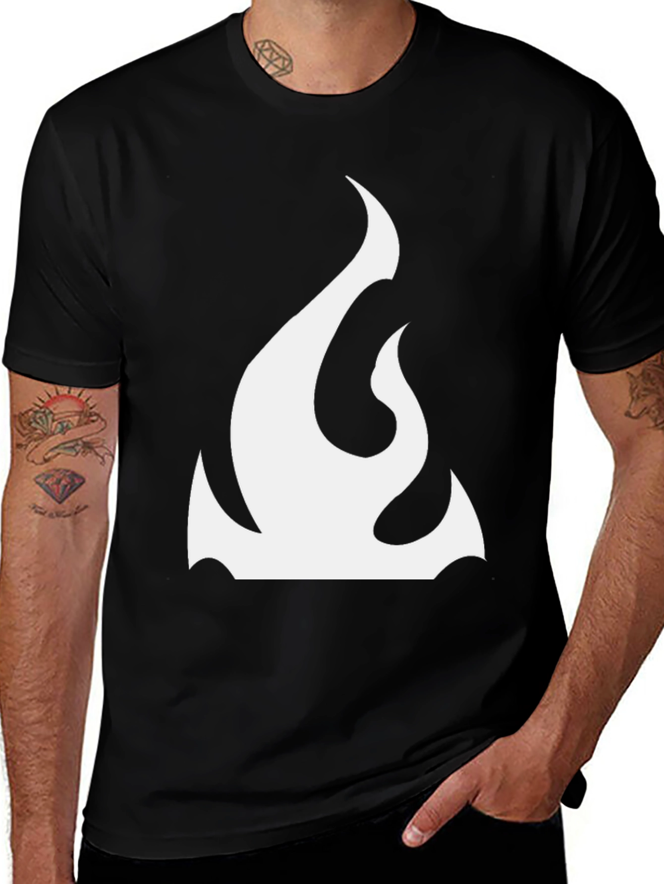 Variant 8 of Flame Graphic Black T-Shirt