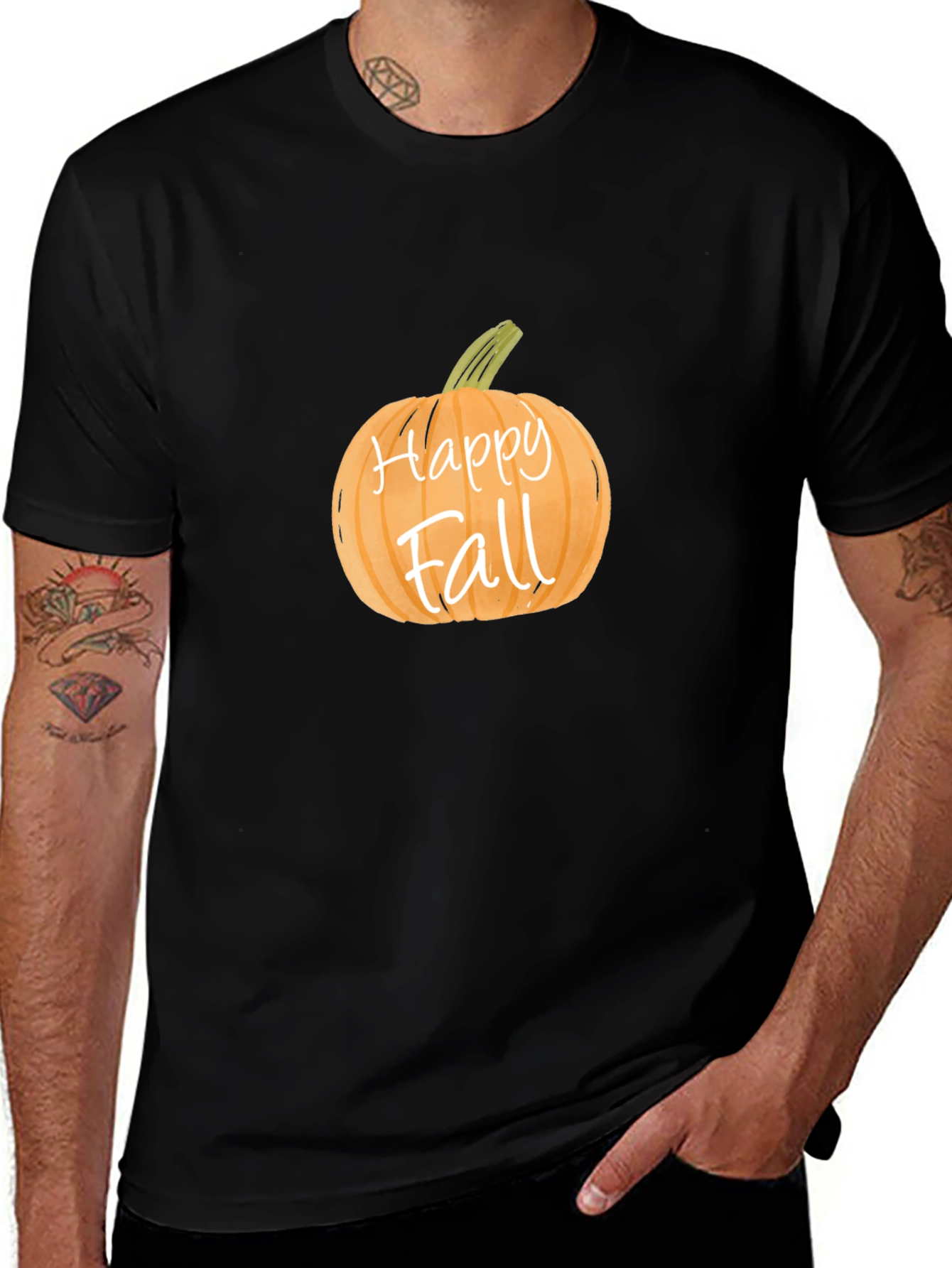 Variant 10 of Happy Fall Pumpkin T-Shirt - Autumn Season Tee