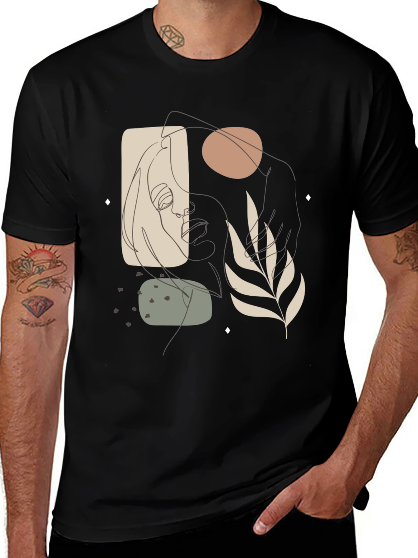 Variant 15 of Abstract Art Black T-Shirt