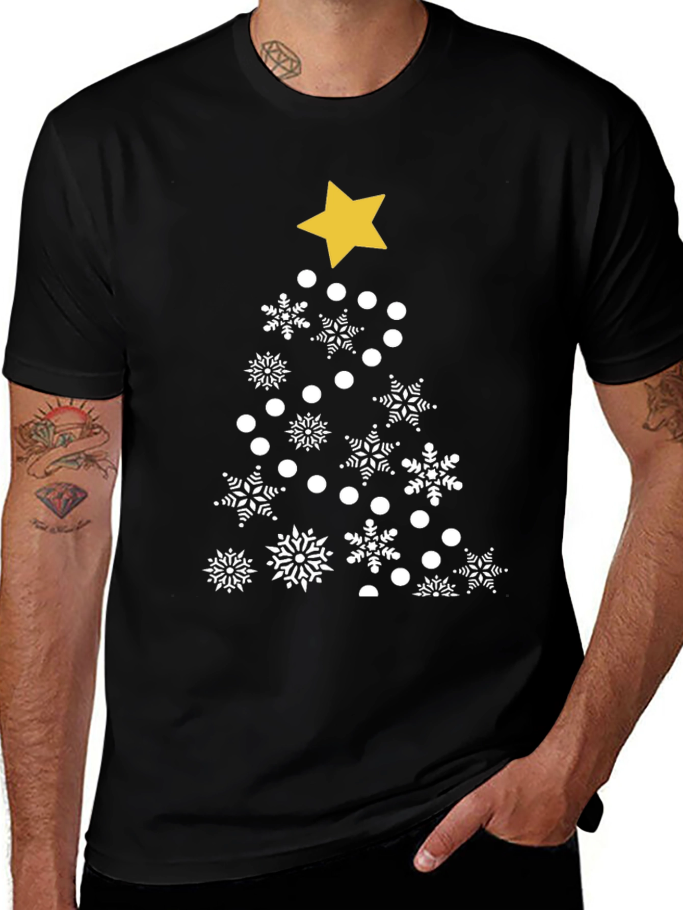 Festive Christmas Tree Graphic Tee - Holiday Style