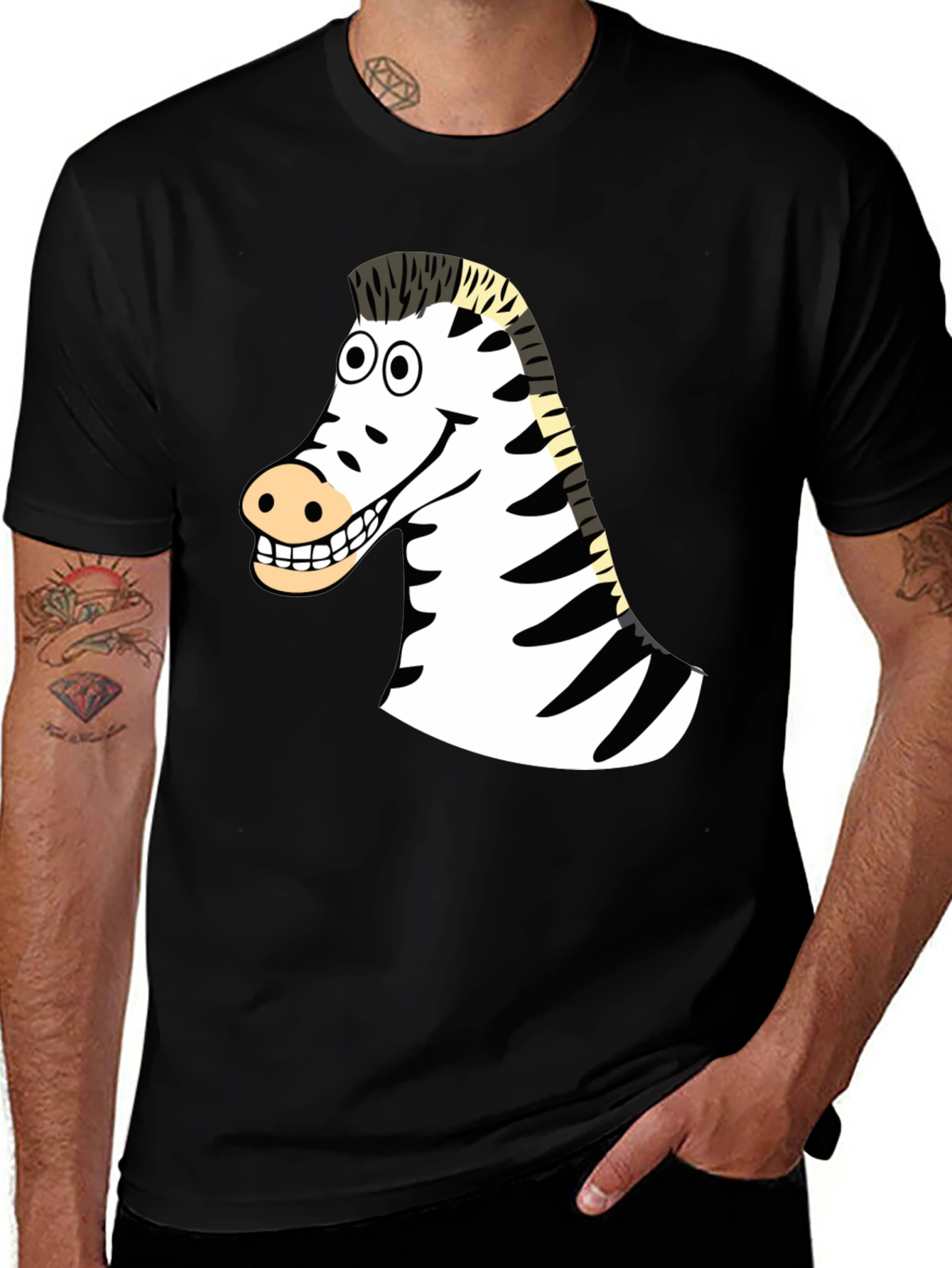 Variant 27 of Zebra Cartoon Graphic T-Shirt