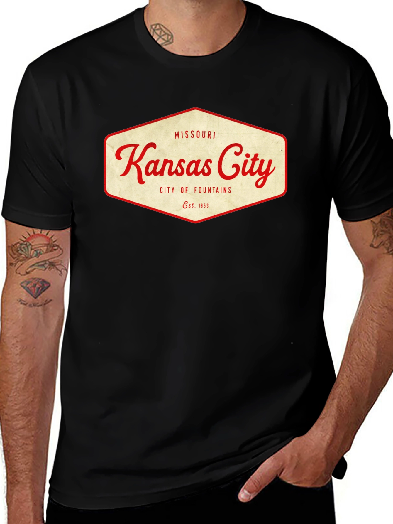 Kansas City Missouri Black T-Shirt