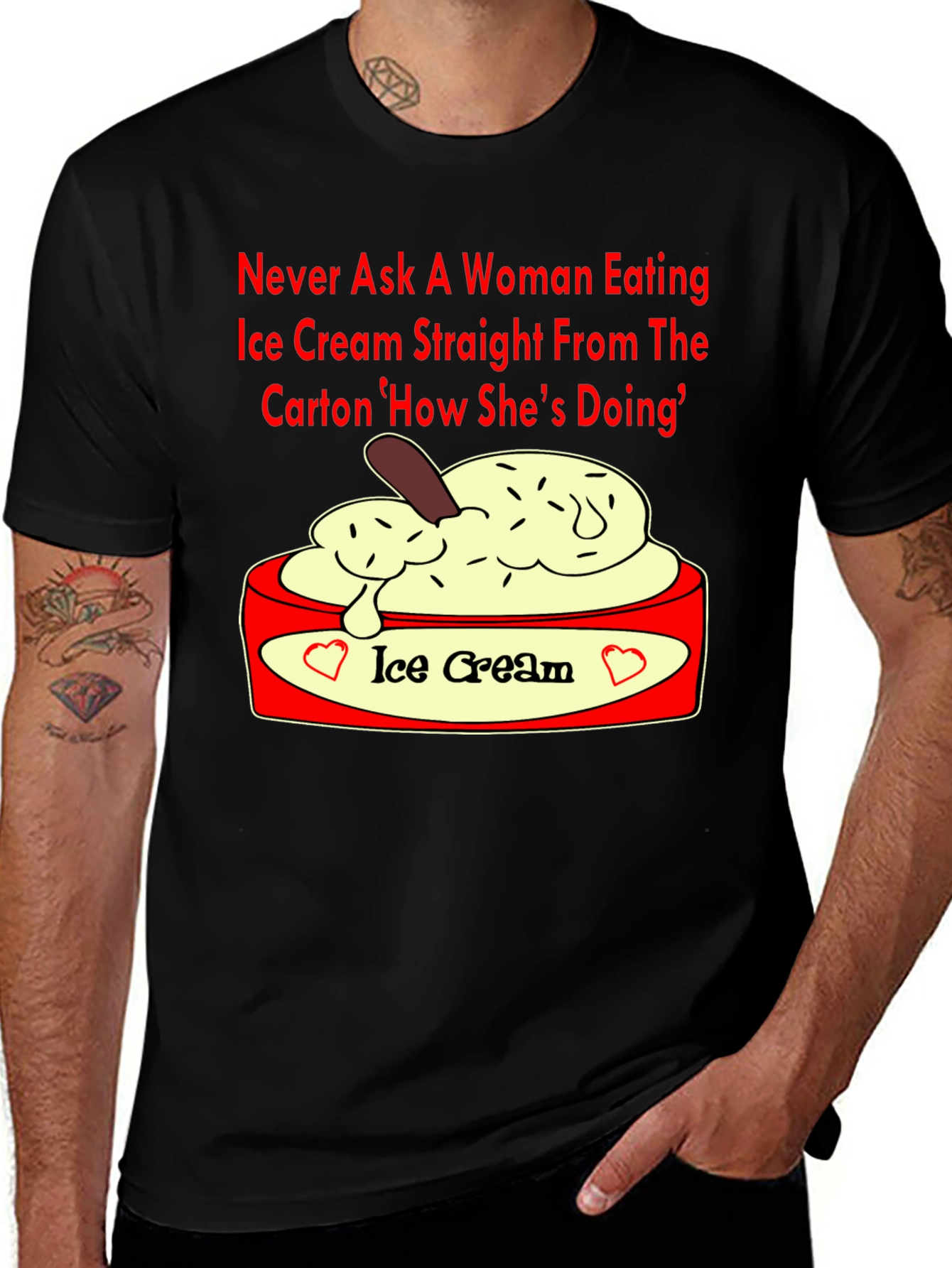 Variant 8 of Ice Cream Lover T-Shirt - Funny Slogan Tee