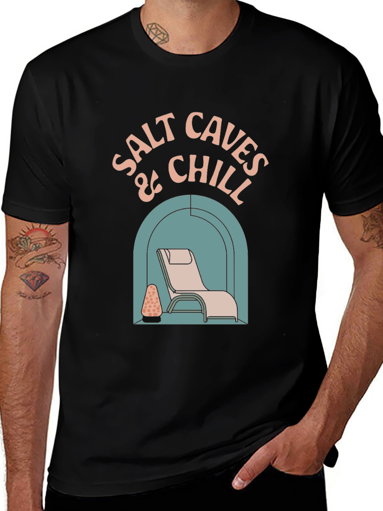 Salt Caves & Chill Graphic Tee - Relaxation & Comfort