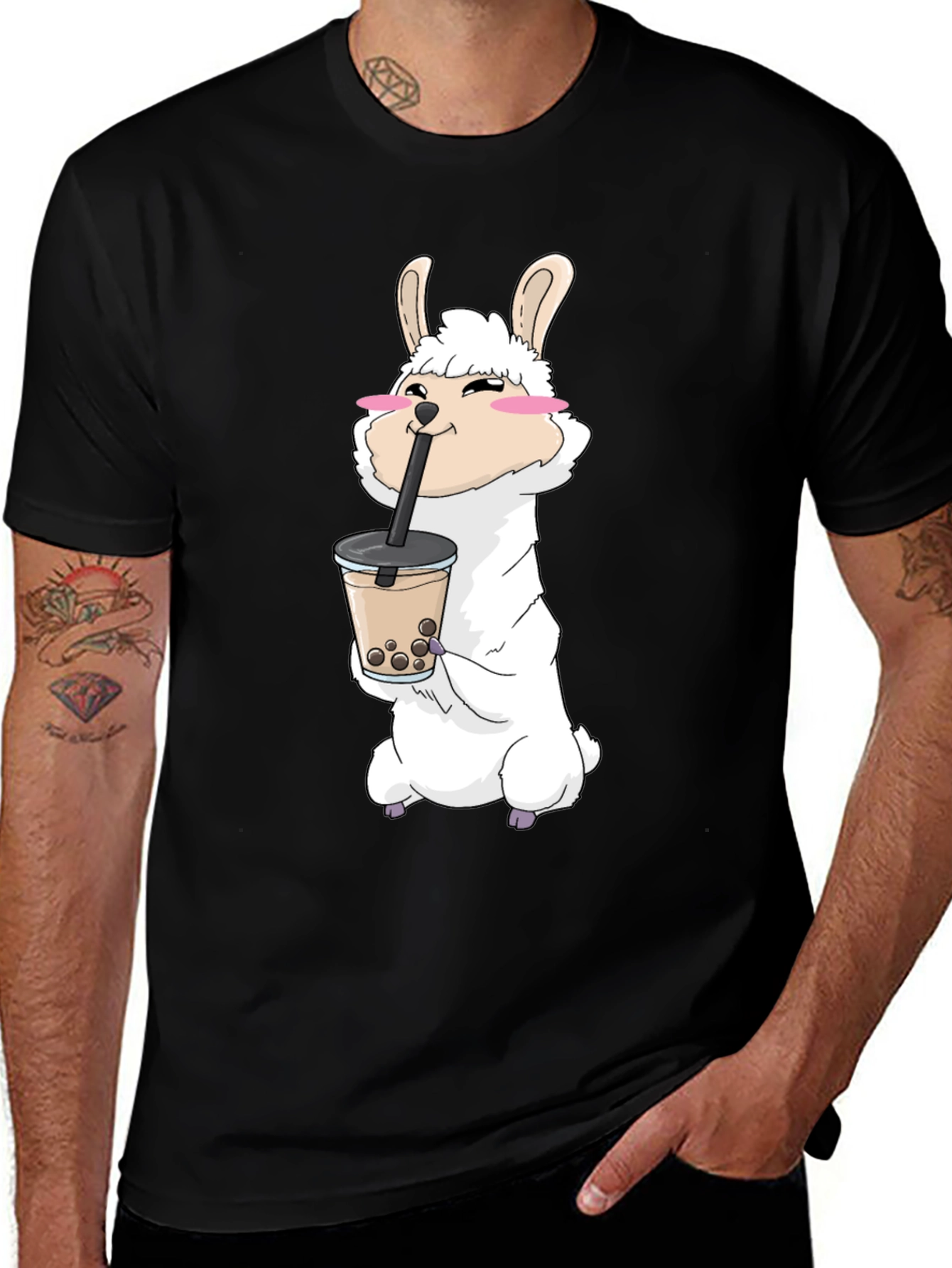 Variant 7 of Llama Boba Tea Graphic Tee