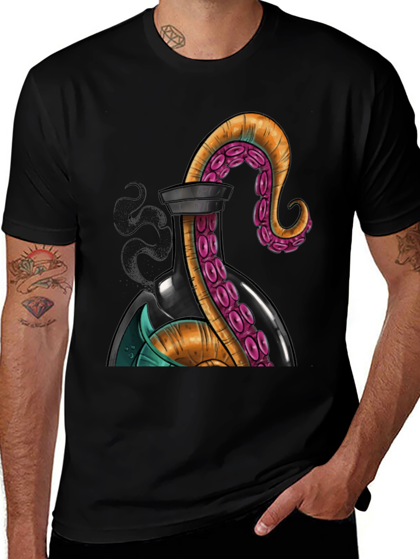 Variant 8 of Octopus in a Bottle Graphic T-Shirt