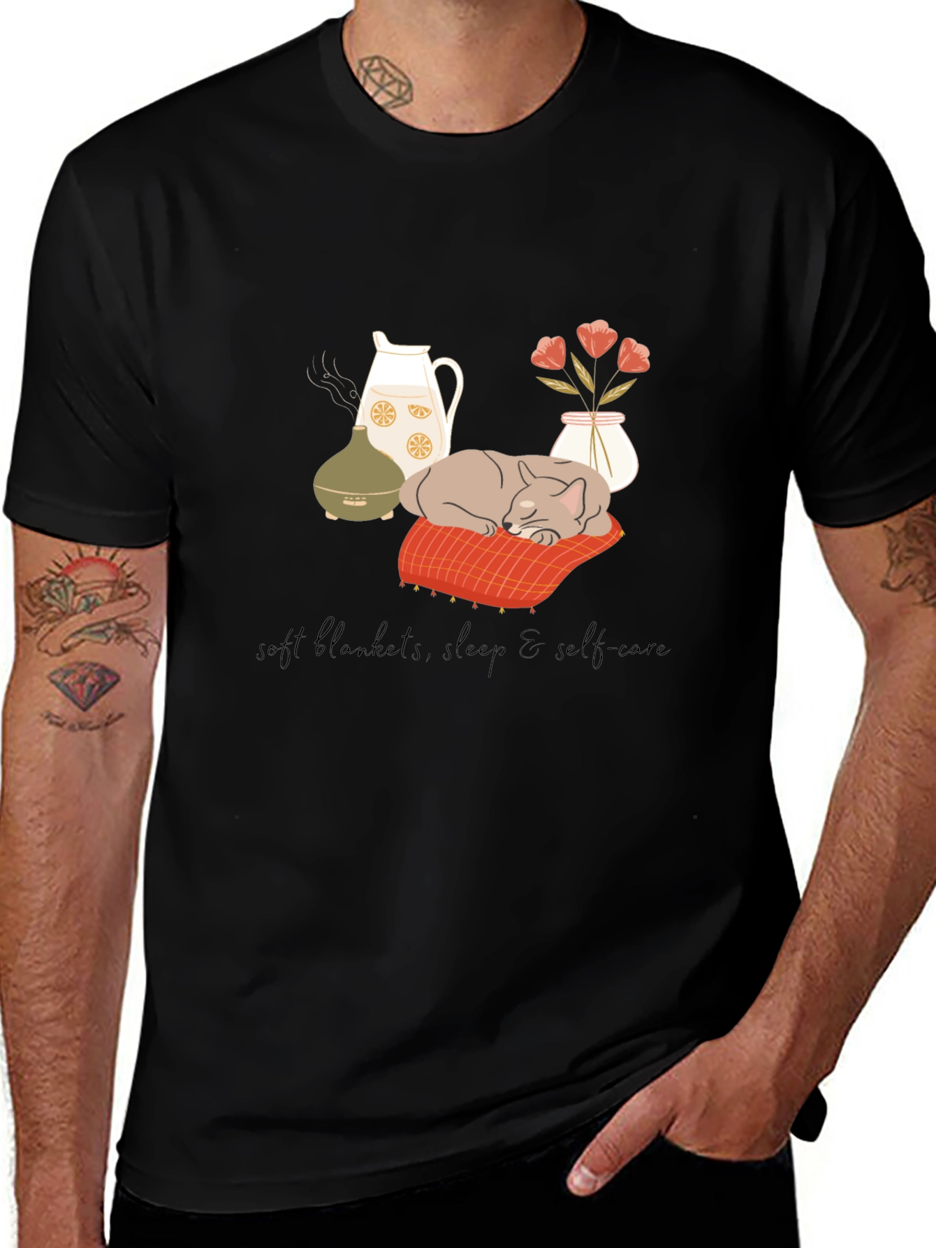 Variant 30 of Cozy Cat Self-Care T-Shirt
