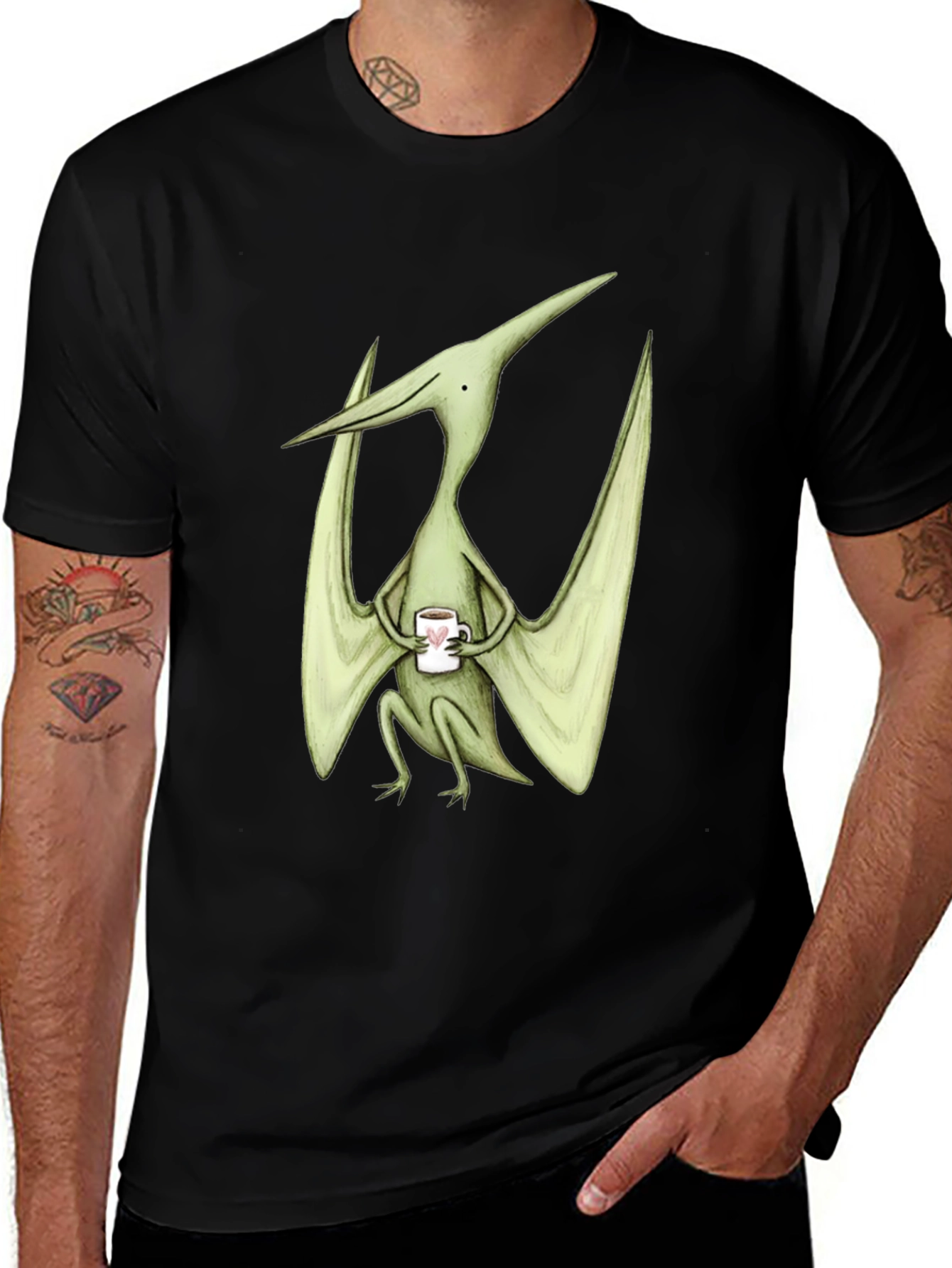 Variant 13 of Pterodactyl Coffee Lover T-Shirt