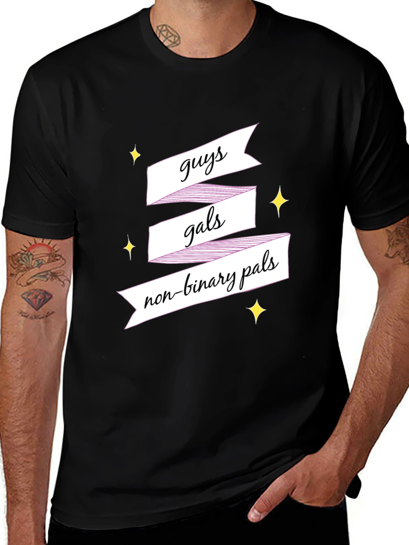 Variant 15 of Guys, Gals, Non-Binary Pals Black T-Shirt