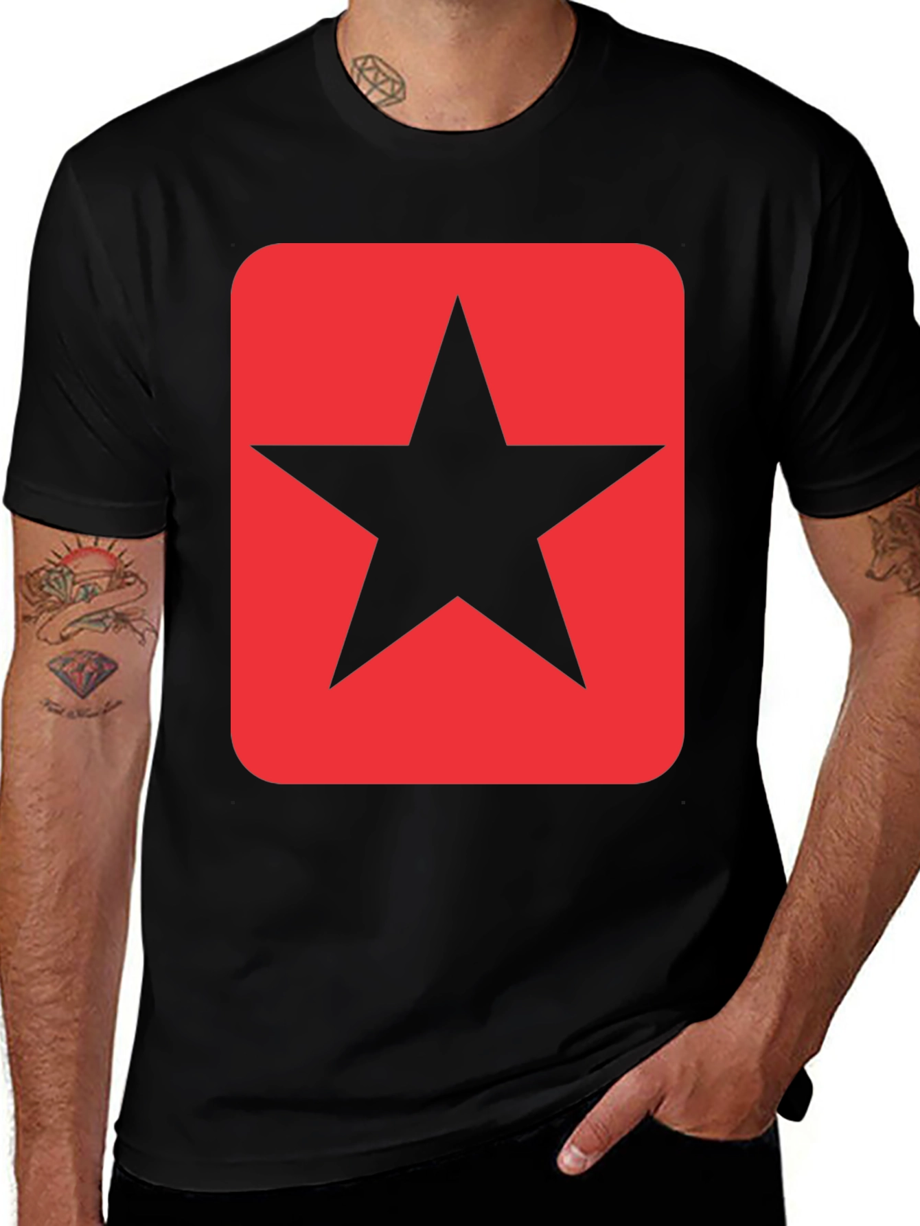 Variant 29 of Star Graphic Black T-Shirt