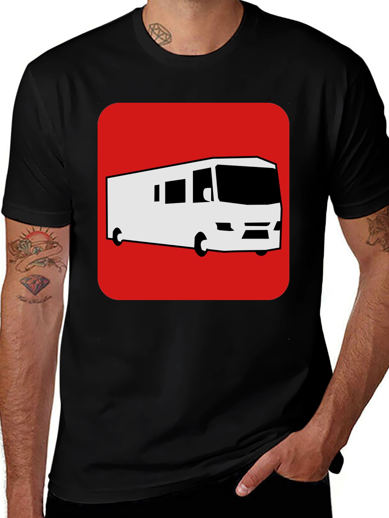 RV Camper T-Shirt - Black Graphic Tee