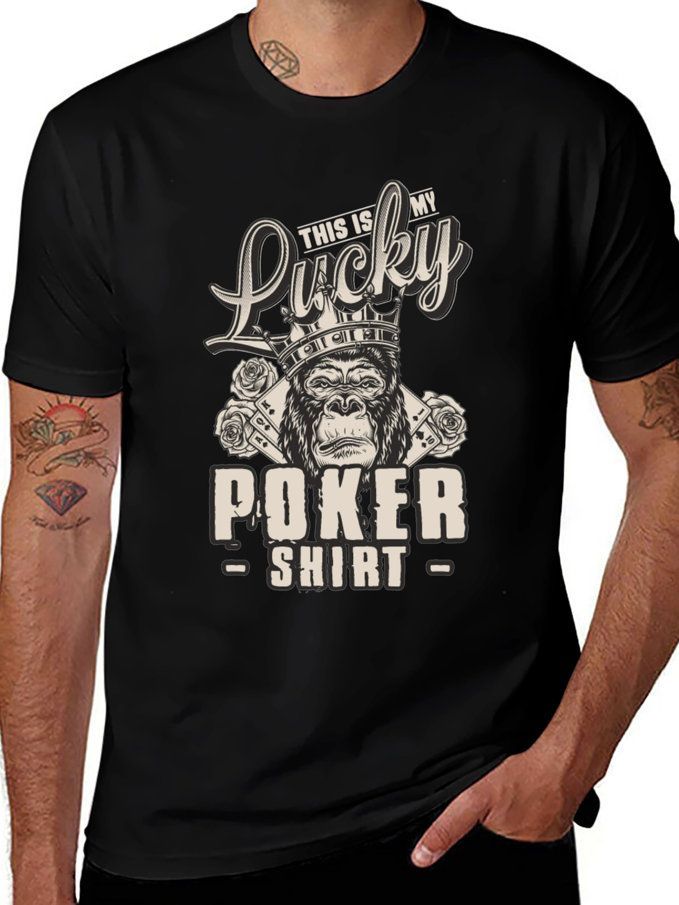Lucky Poker Shirt - King Gorilla Design