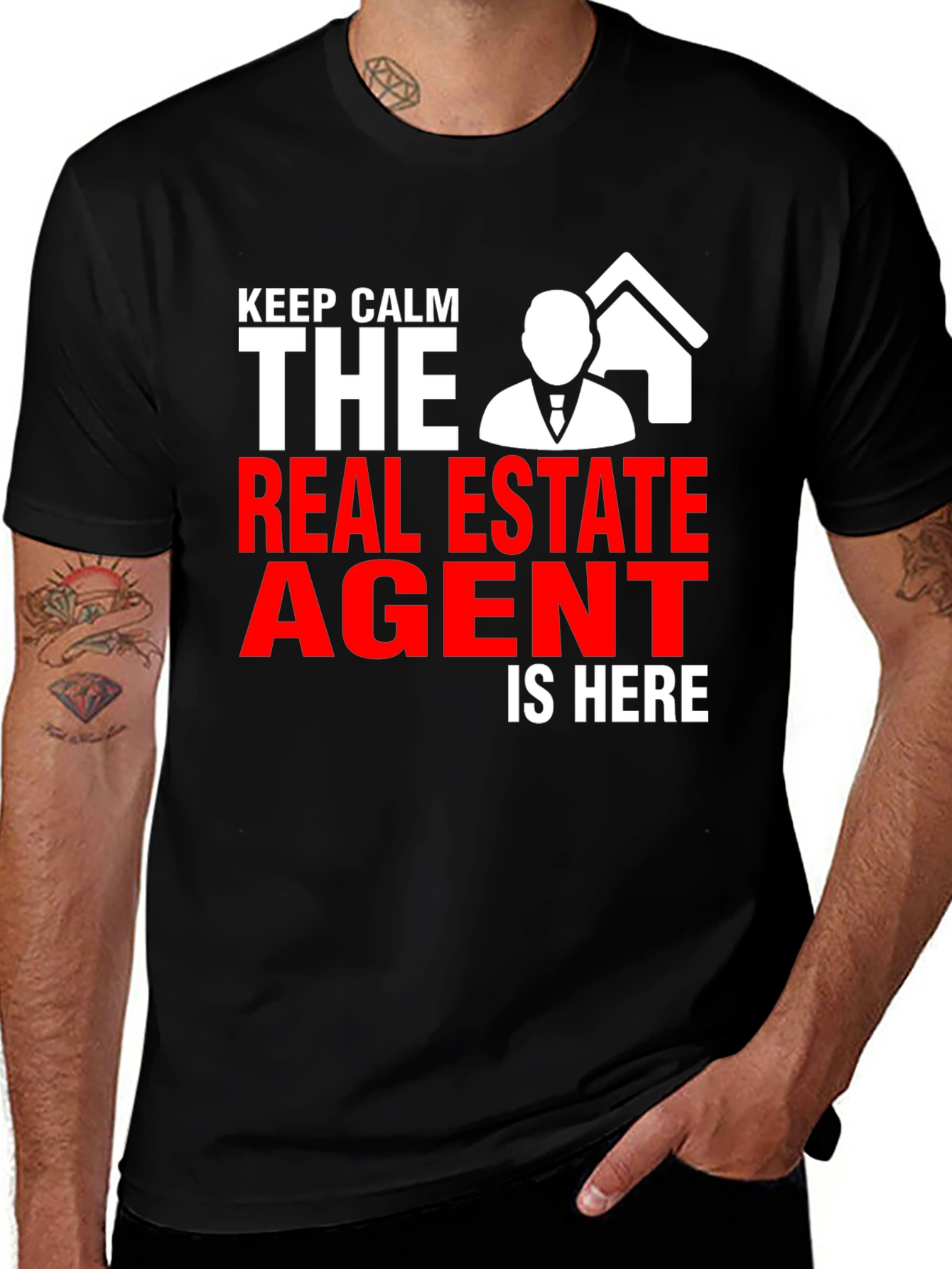 Variant 27 of Real Estate Agent T-Shirt: Keep Calm Realtor Tee