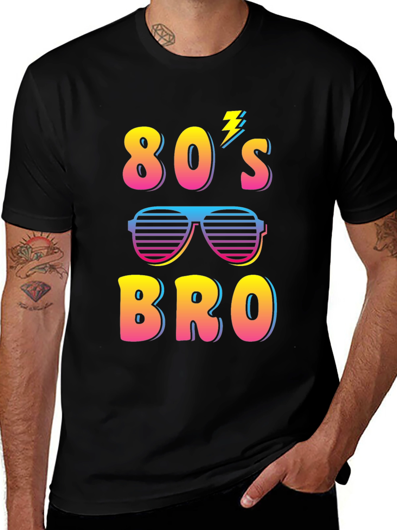 Retro 80's Bro Graphic T-Shirt - Fun Party Tee