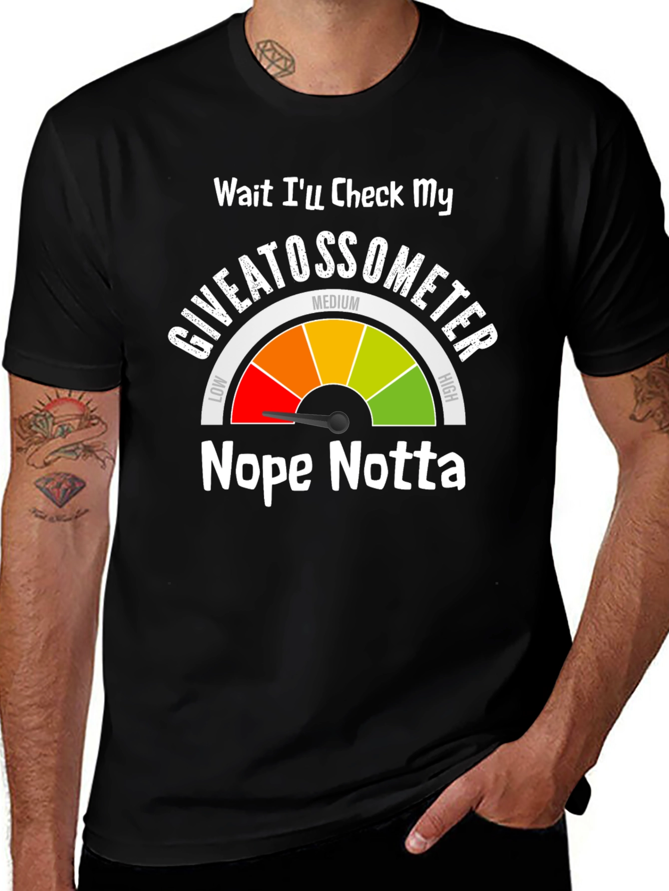 Variant 30 of Giveatossometer Graphic T-Shirt - Sarcastic Humor Tee