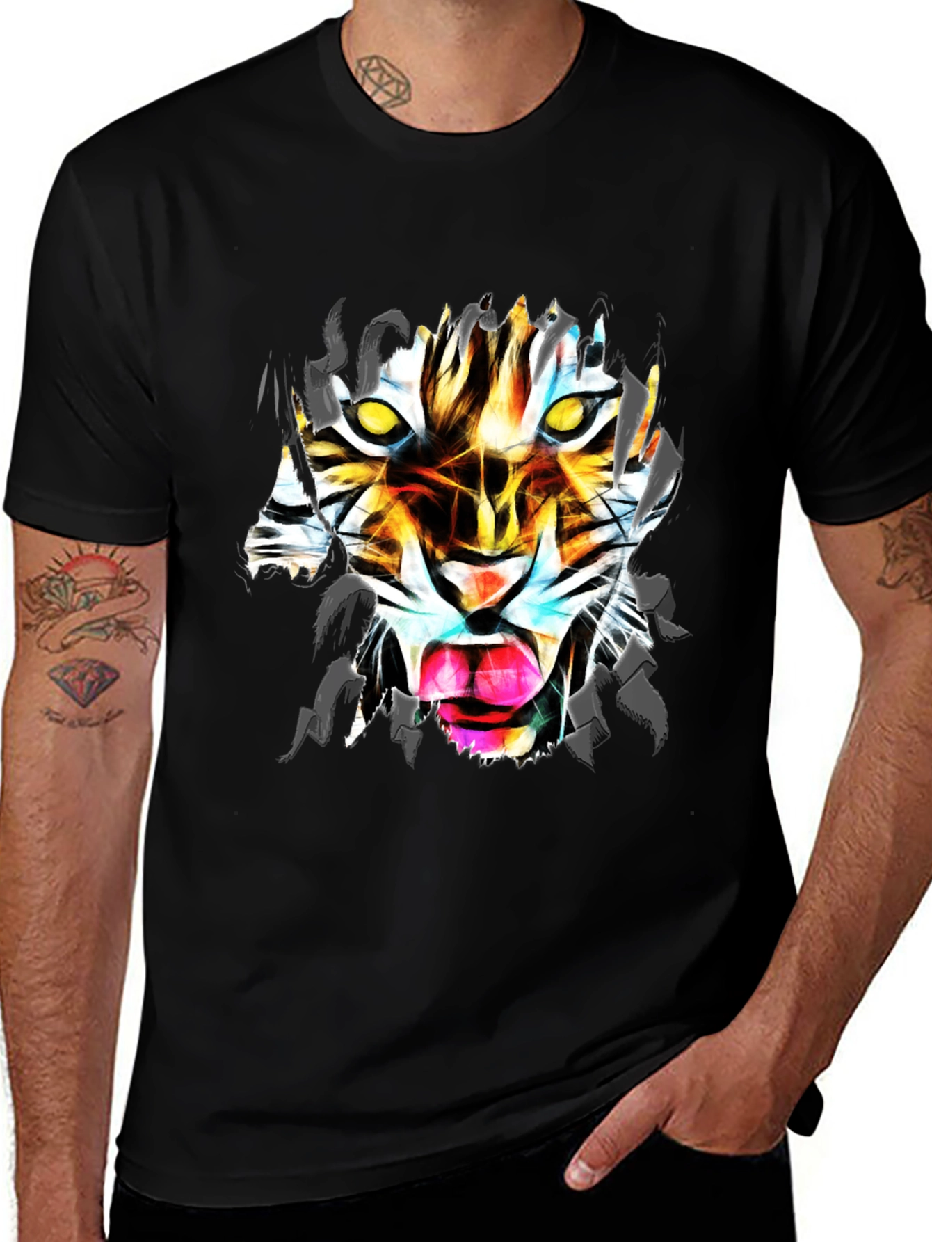 Variant 14 of Roaring Tiger Graphic Tee - Bold Animal Print