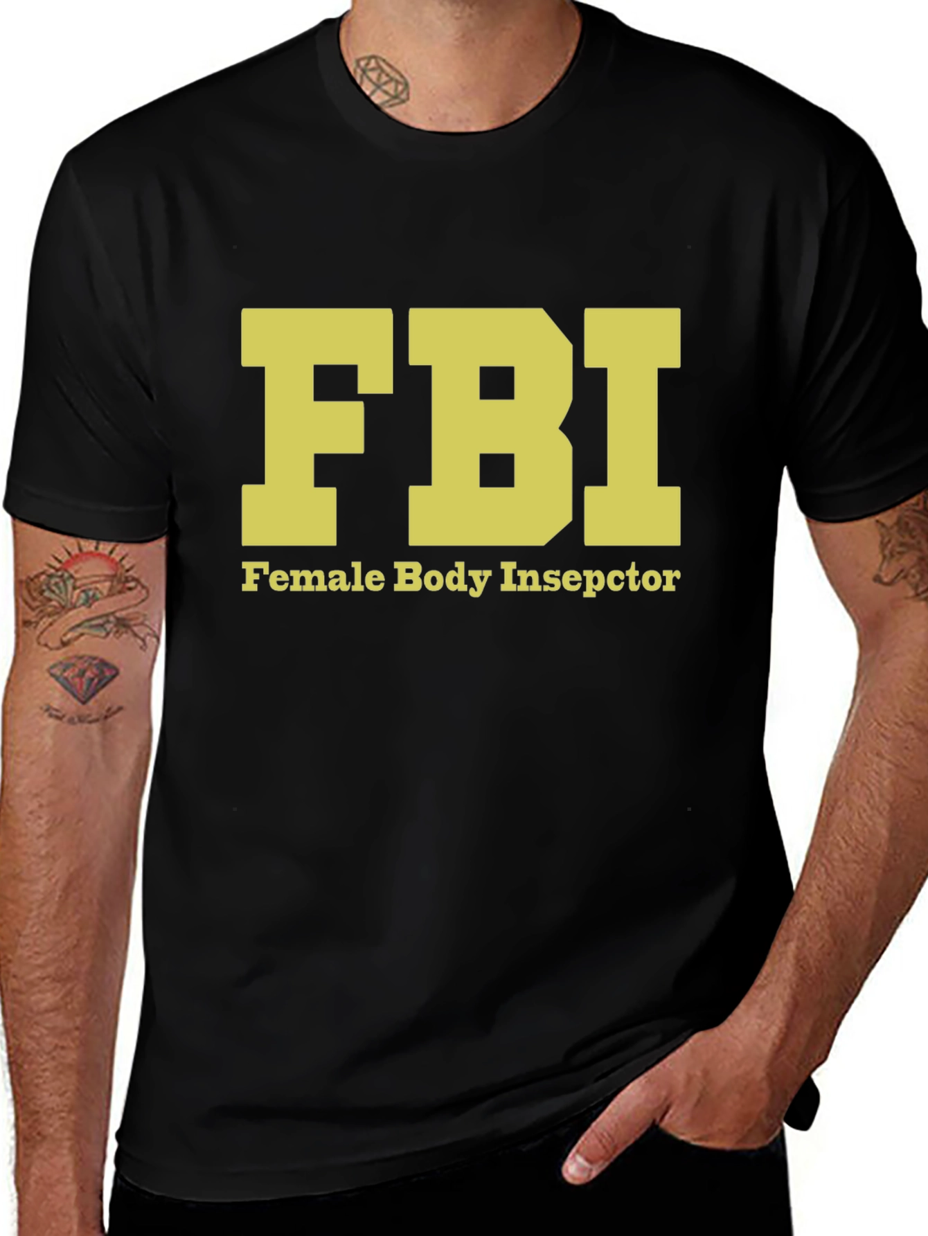 Variant 7 of FBI Female Body Inspector Novelty T-Shirt