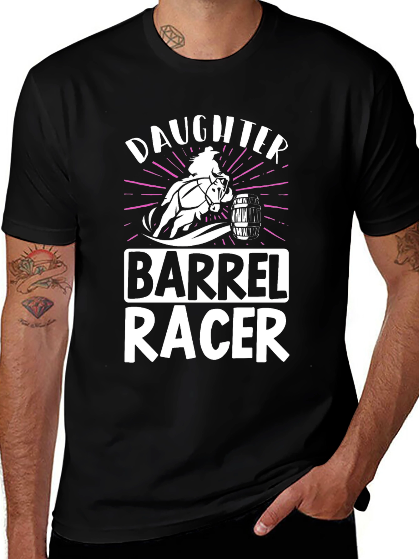 Variant 22 of Daughter Barrel Racer Black T-Shirt
