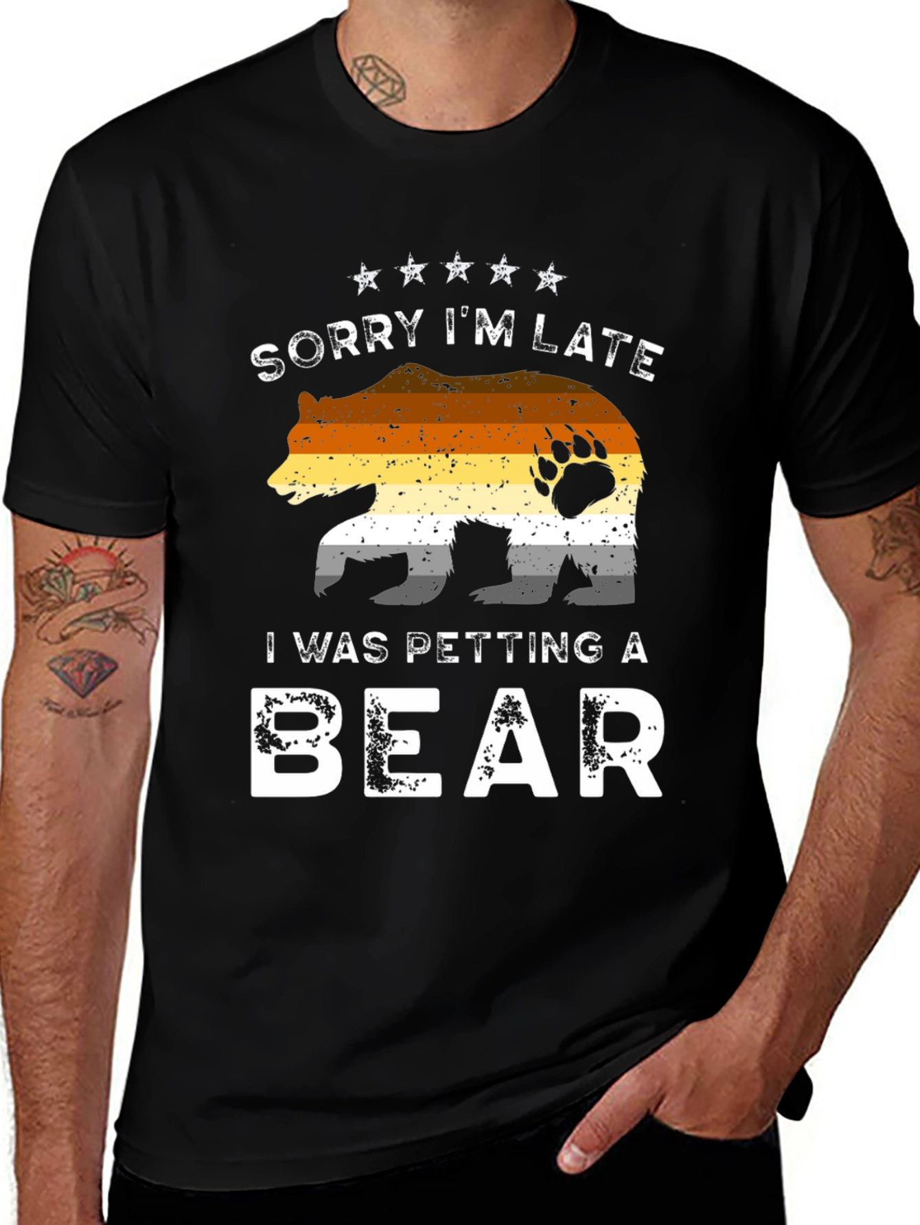 Variant 27 of Sorry I'm Late Petting A Bear T-Shirt