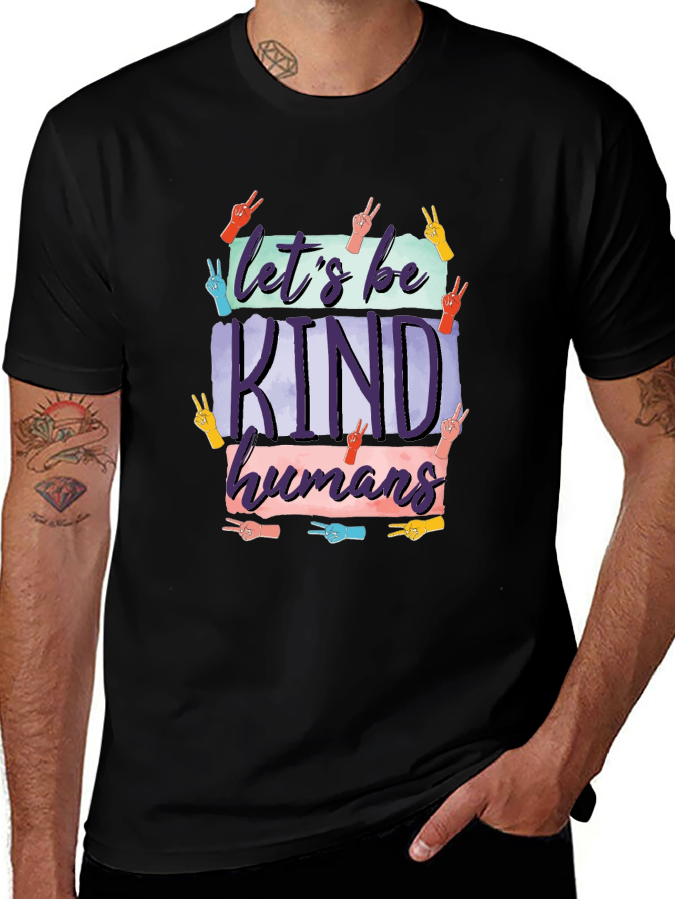 Variant 20 of Let's Be Kind Humans Graphic T-Shirt