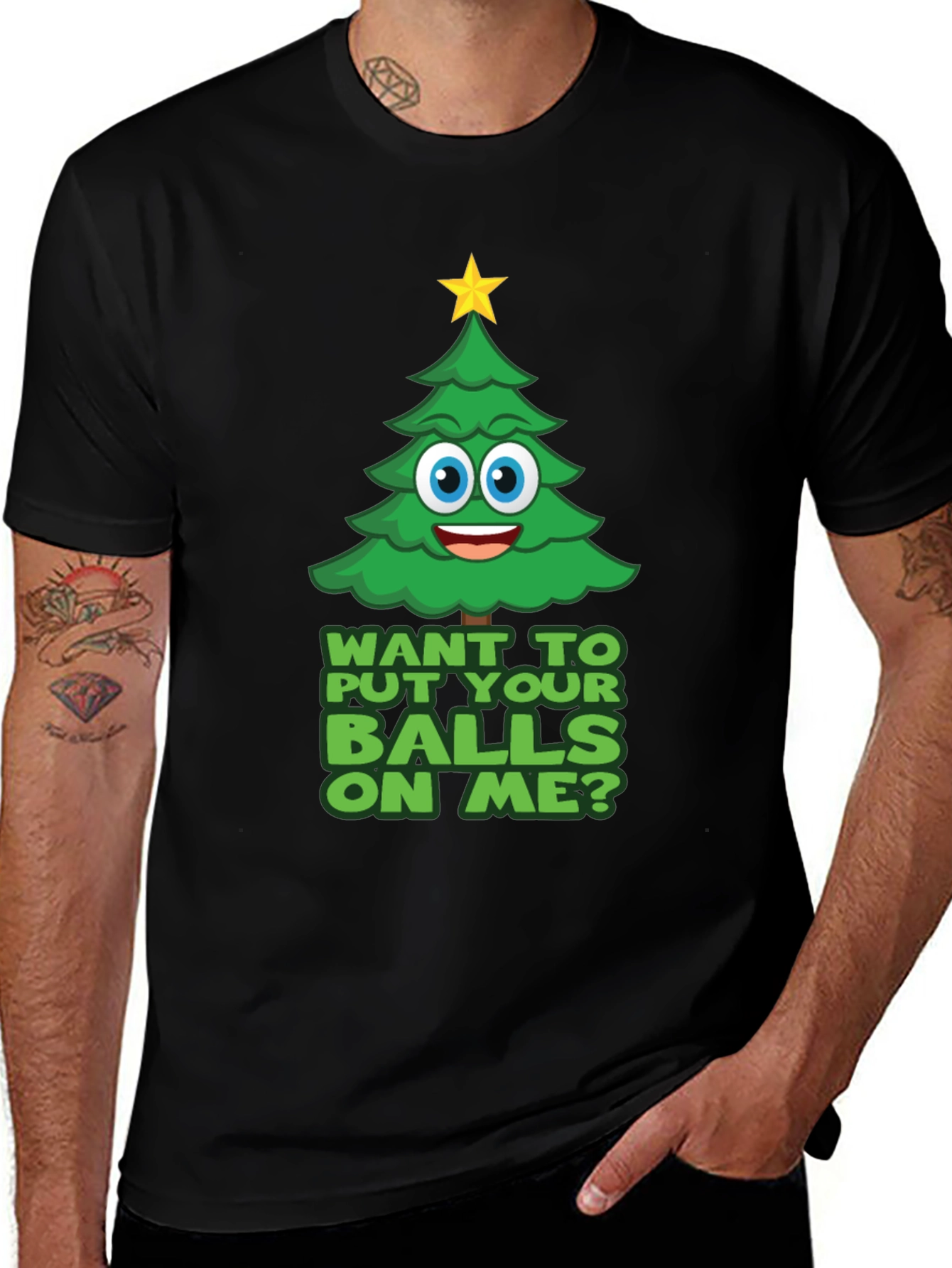 Variant 16 of Funny Christmas Tree Graphic Tee