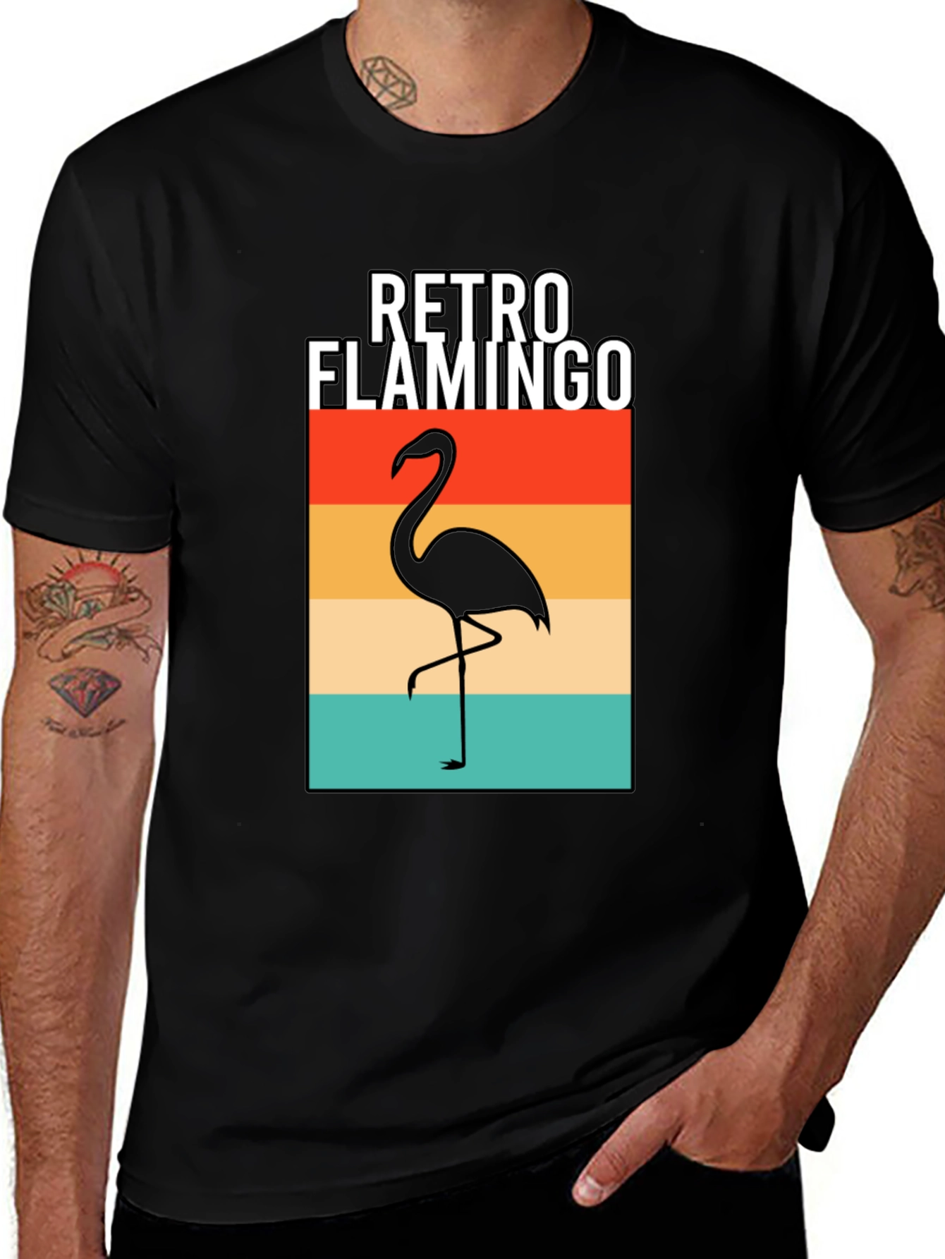 Variant 12 of Retro Flamingo Graphic T-Shirt
