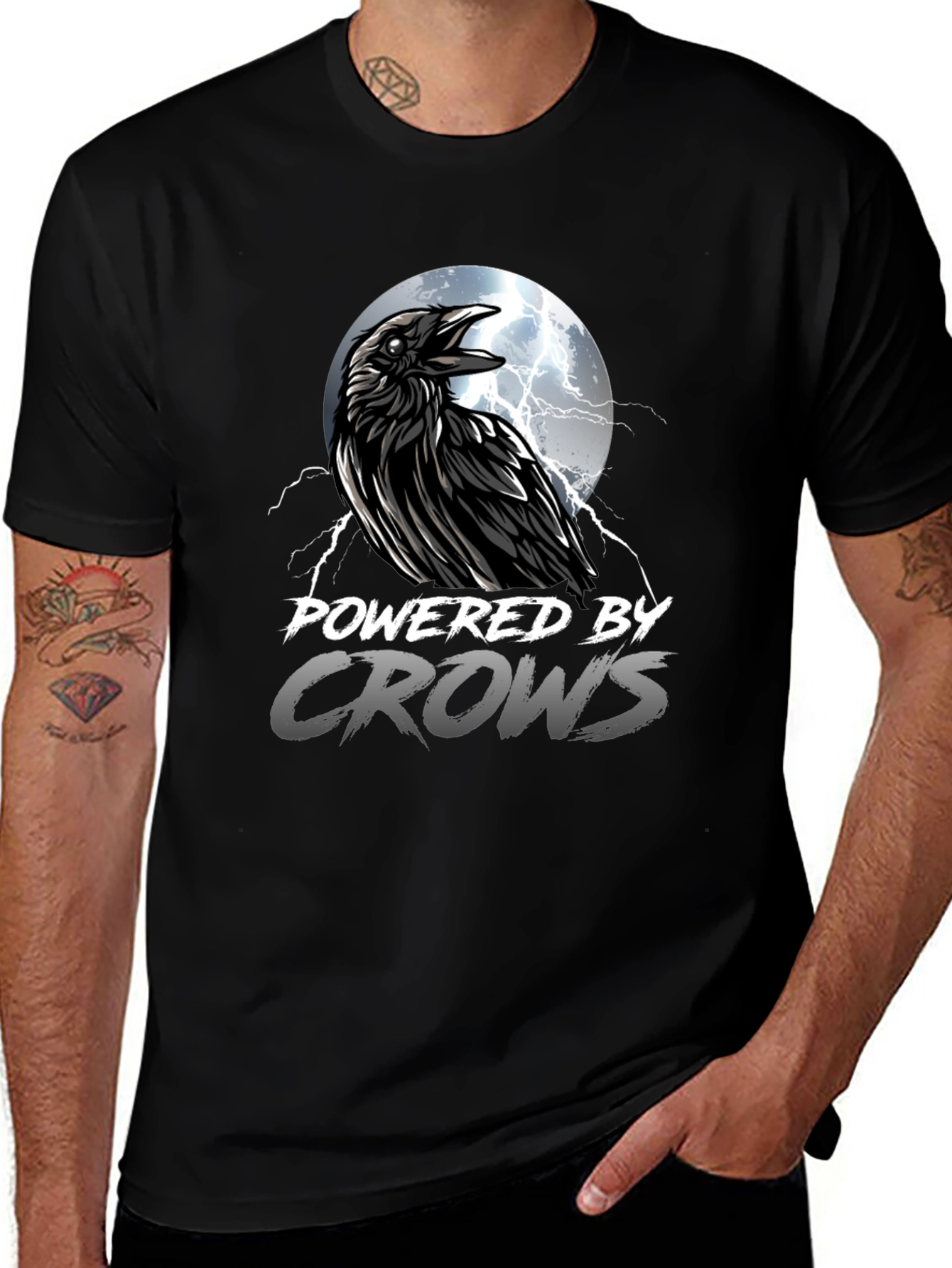 Variant 3 of Powered by Crows Graphic T-Shirt