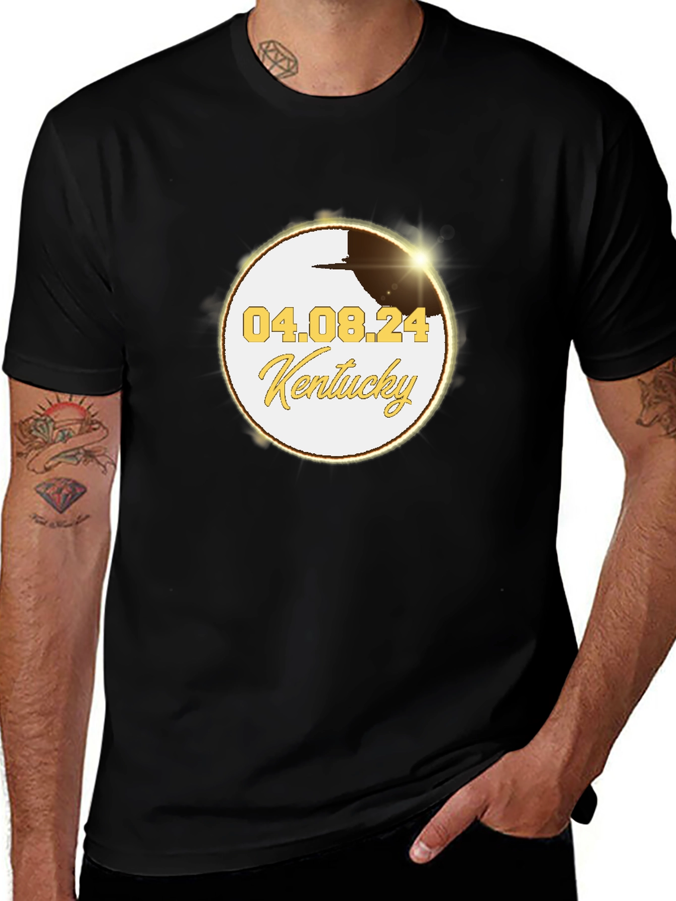 Variant 24 of Kentucky Eclipse 2024 Black T-Shirt