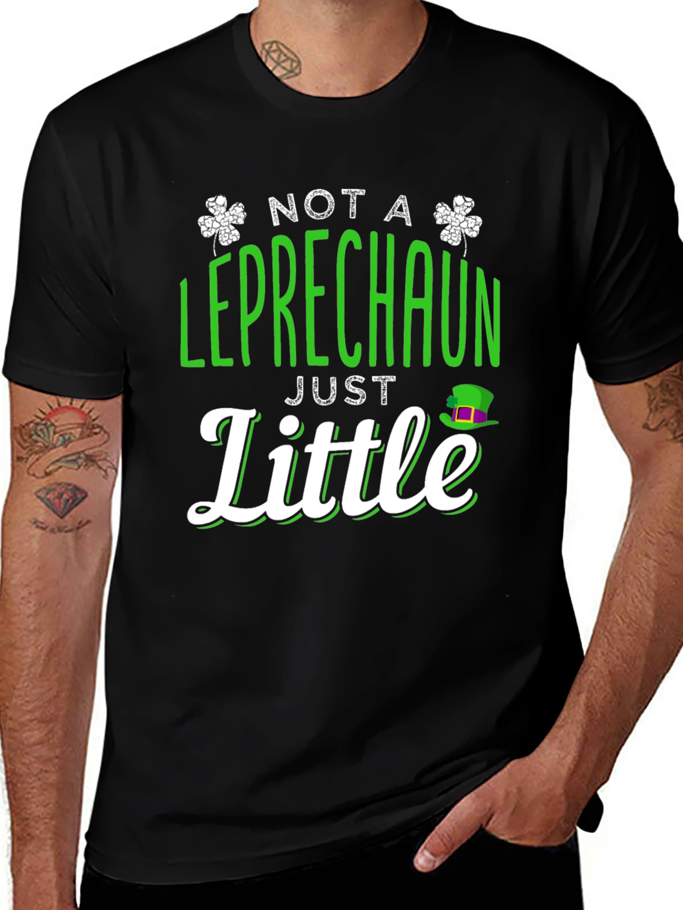 Funny St. Patrick's Day Shirt - Not A Leprechaun Just Little