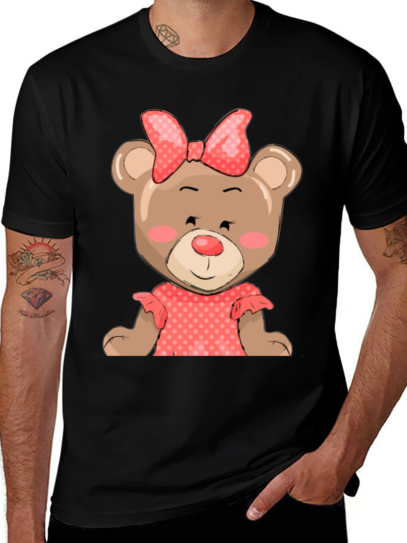 Variant 24 of Cute Cartoon Bear Graphic Tee