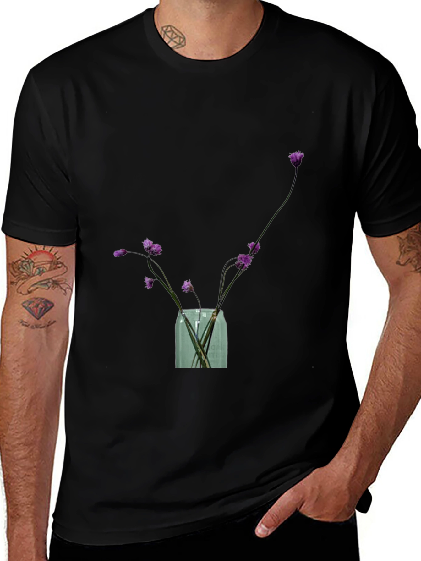Variant 16 of Floral Vase Graphic Tee - Stylish Casual Wear