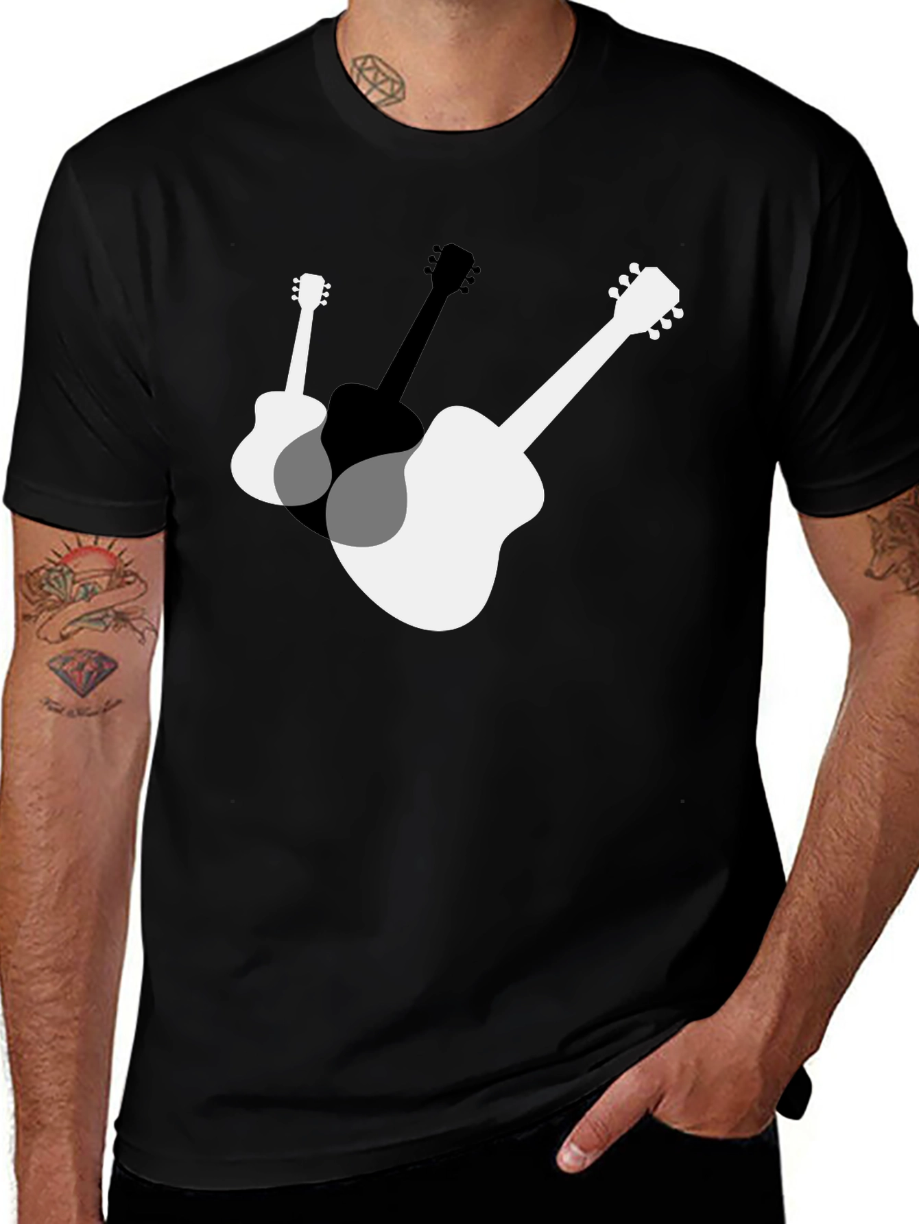Variant 15 of Guitar Graphic Tee - Music Lover's T-Shirt