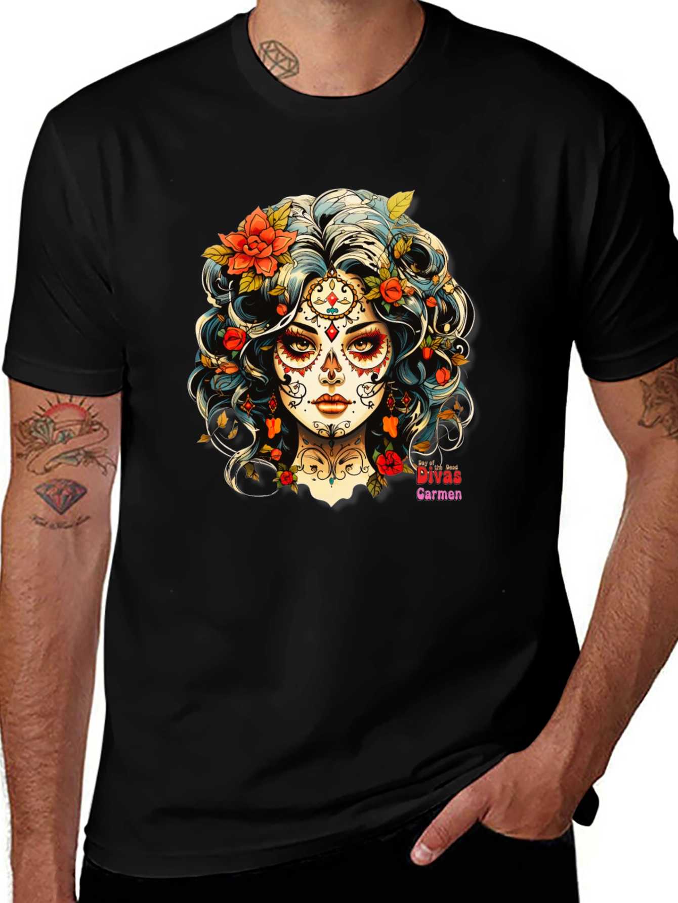 Day of the Dead Divas T-Shirt - Carmen