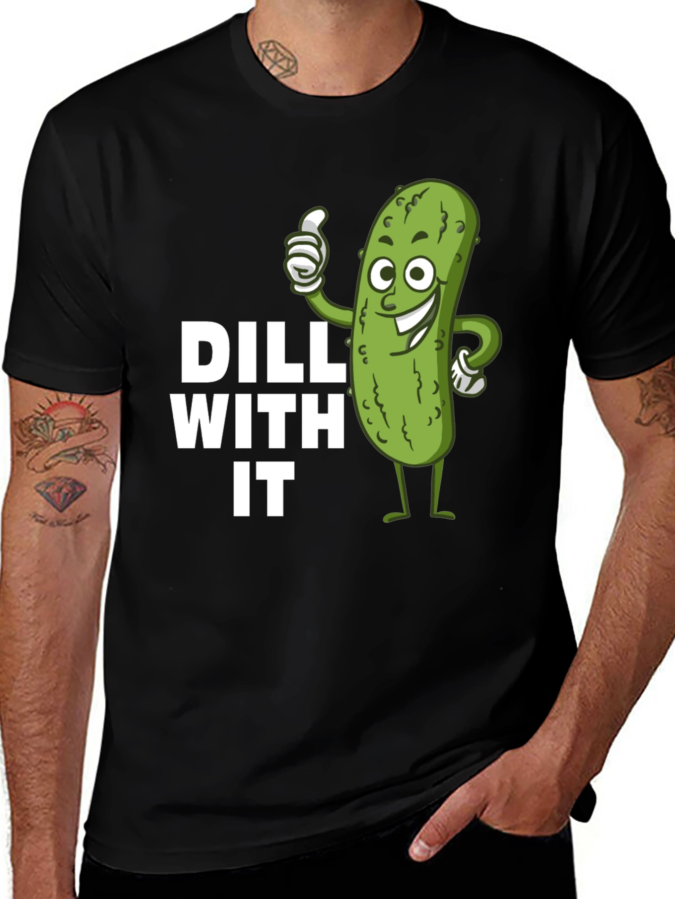 Variant 20 of Dill With It Funny Pickle T-Shirt