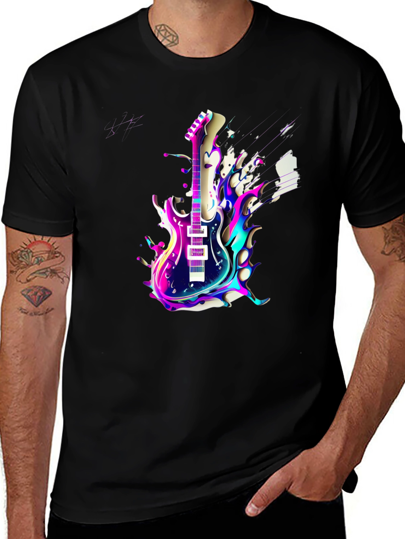 Variant 22 of Electric Guitar Graphic Tee - Music Lover Shirt