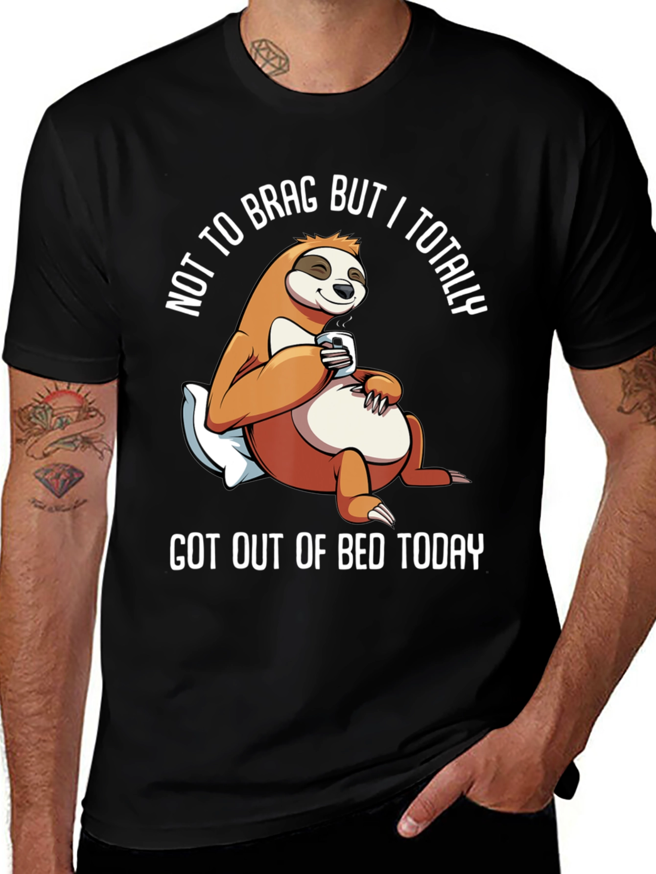 Variant 15 of Sloth Got Out of Bed Today Graphic T-Shirt