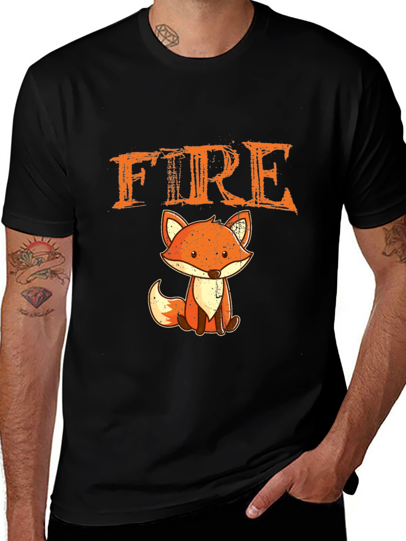 Variant 10 of Fire Fox T-Shirt - Cute Animal Graphic Tee