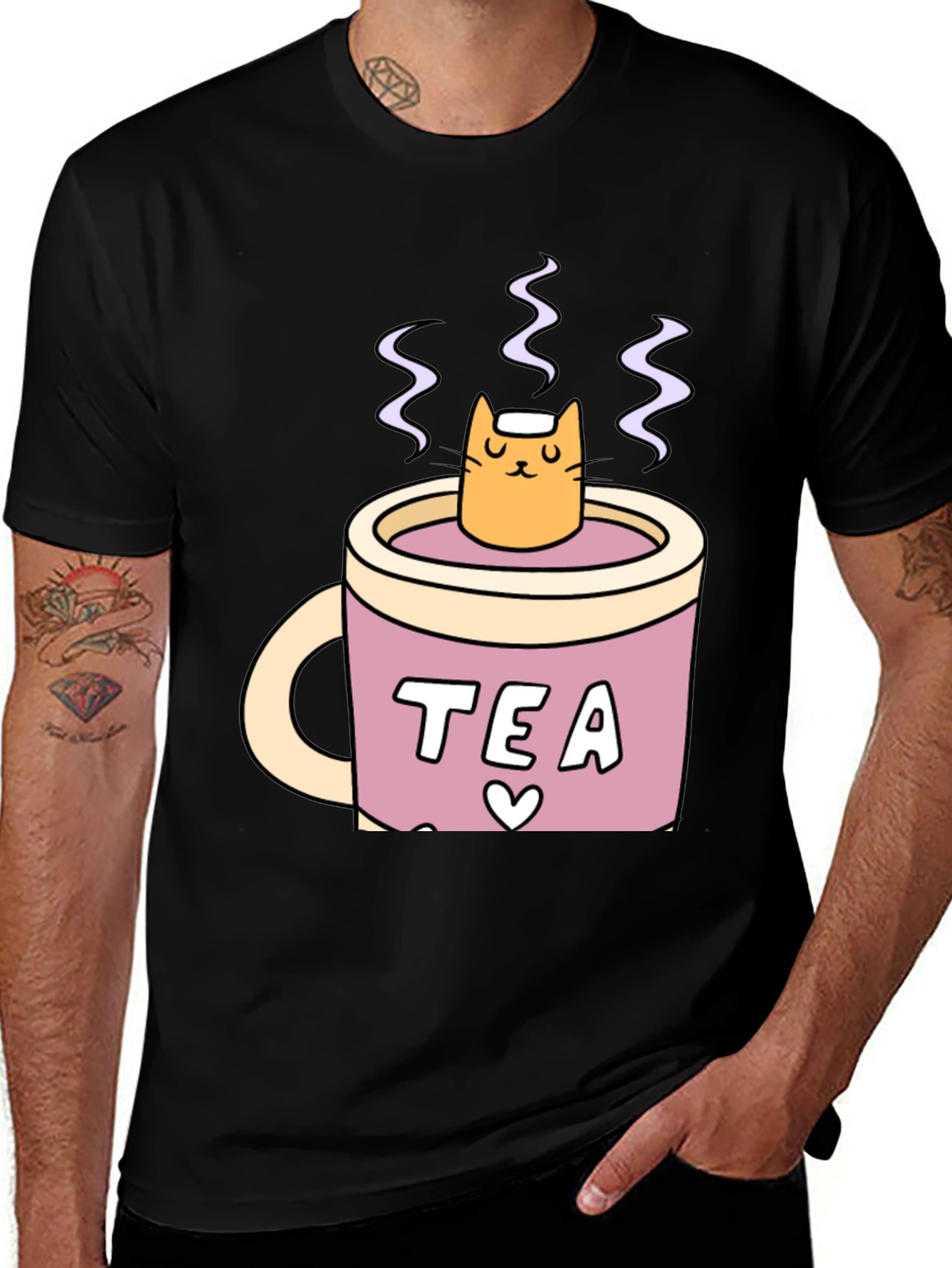 Variant 13 of Cute Cat in Tea Cup Graphic T-Shirt