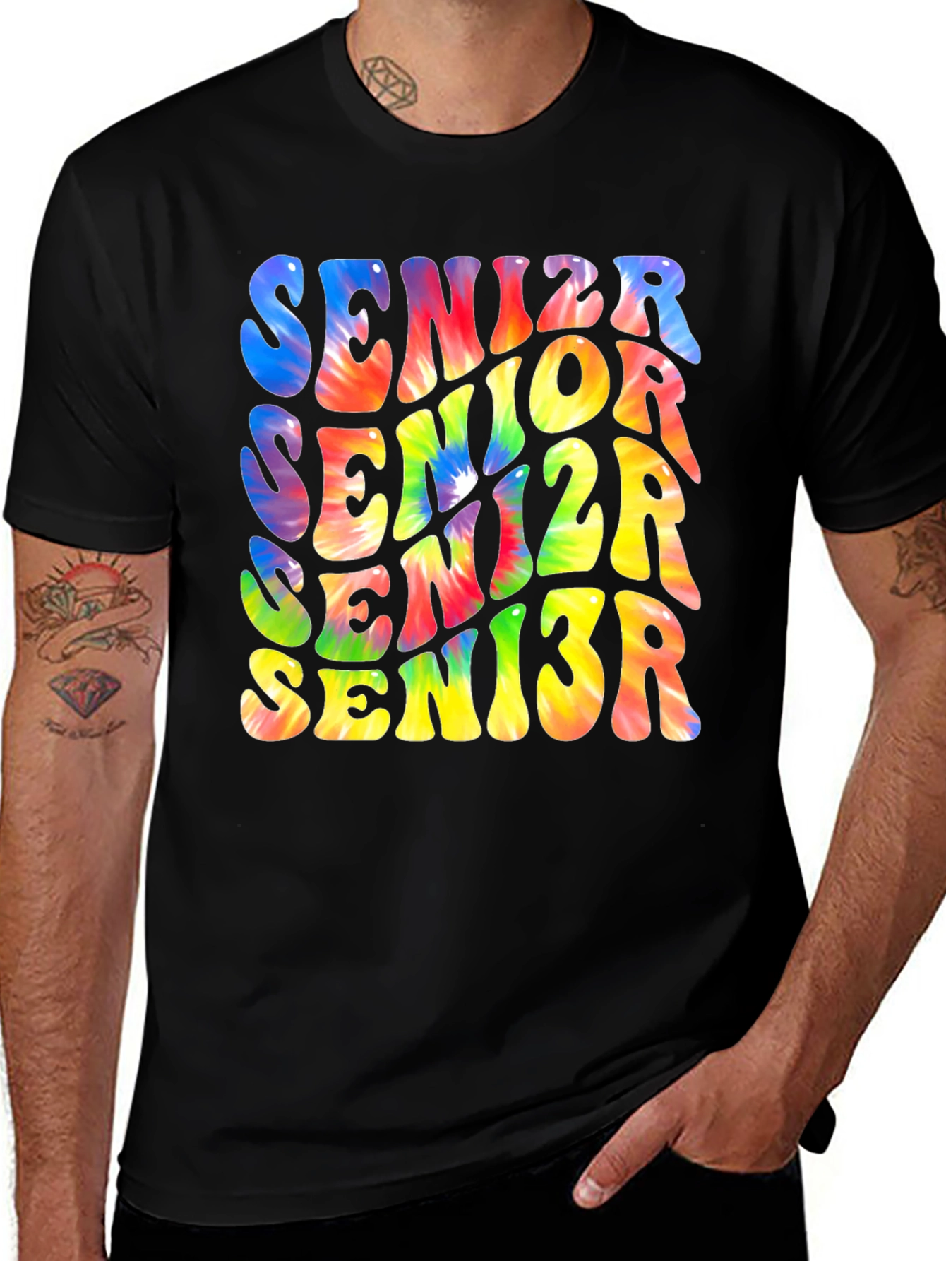 Variant 4 of Senior Tie Dye Graphic T-Shirt