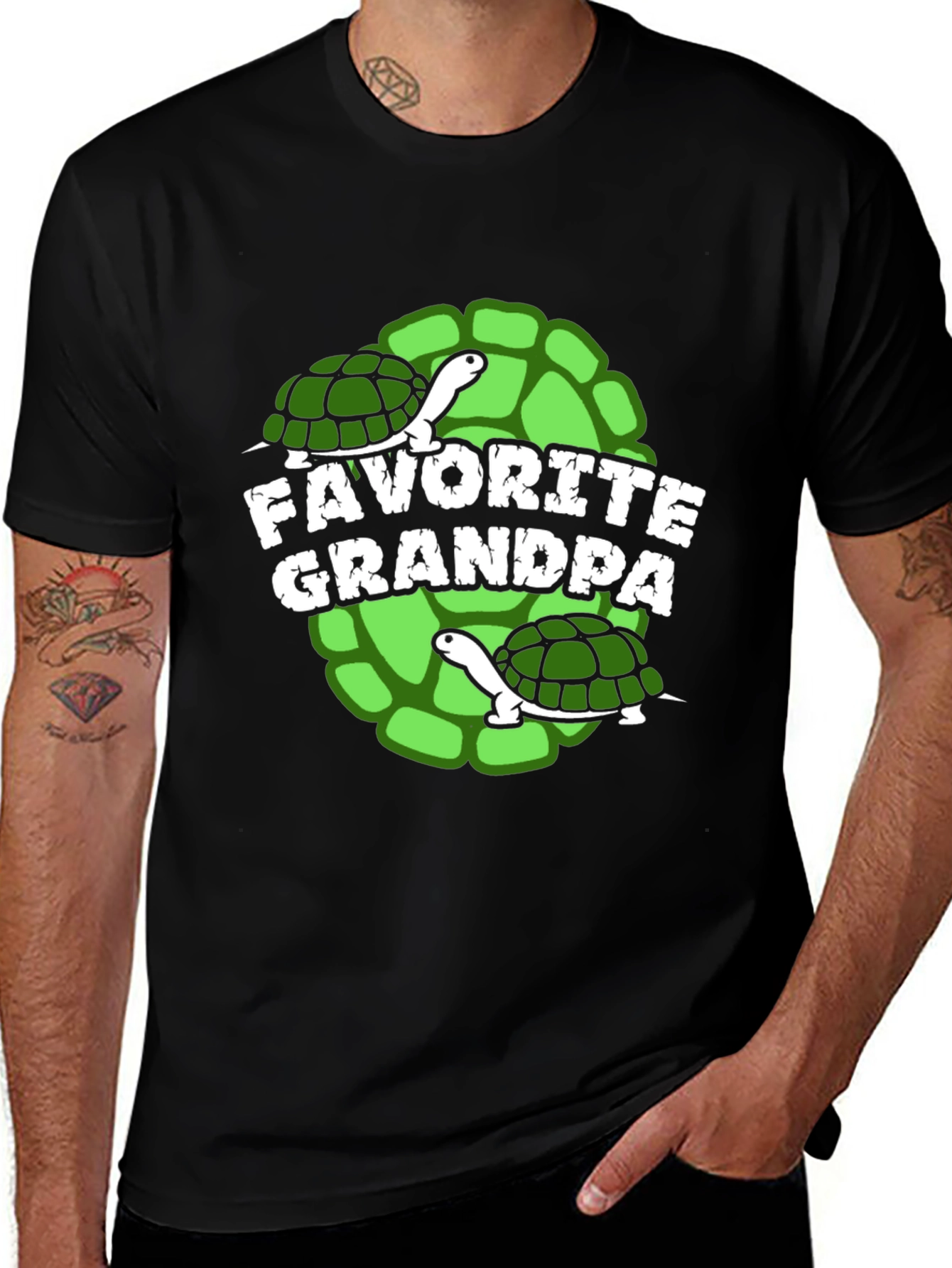 Variant 7 of Favorite Grandpa Turtle Graphic T-Shirt