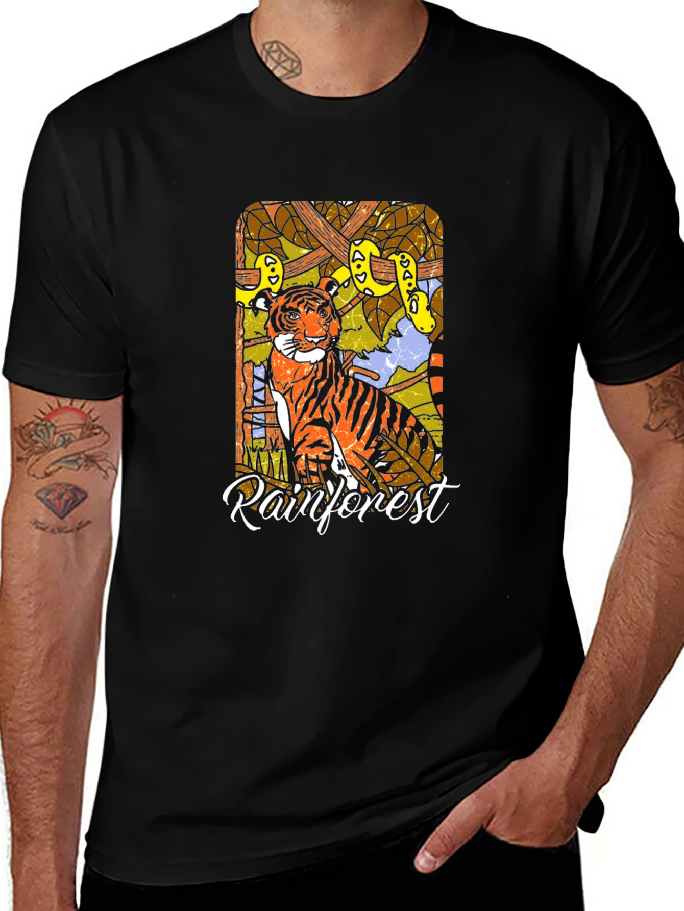 Variant 26 of Rainforest Tiger Graphic T-Shirt - Jungle Adventure Tee