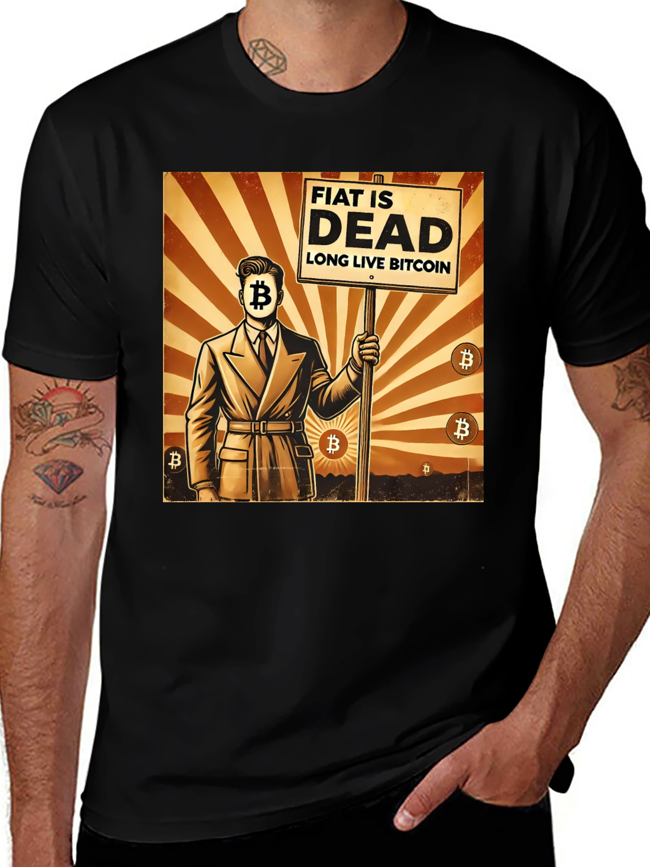 Bitcoin Revolution T-Shirt: Fiat is Dead, Crypto Lives On