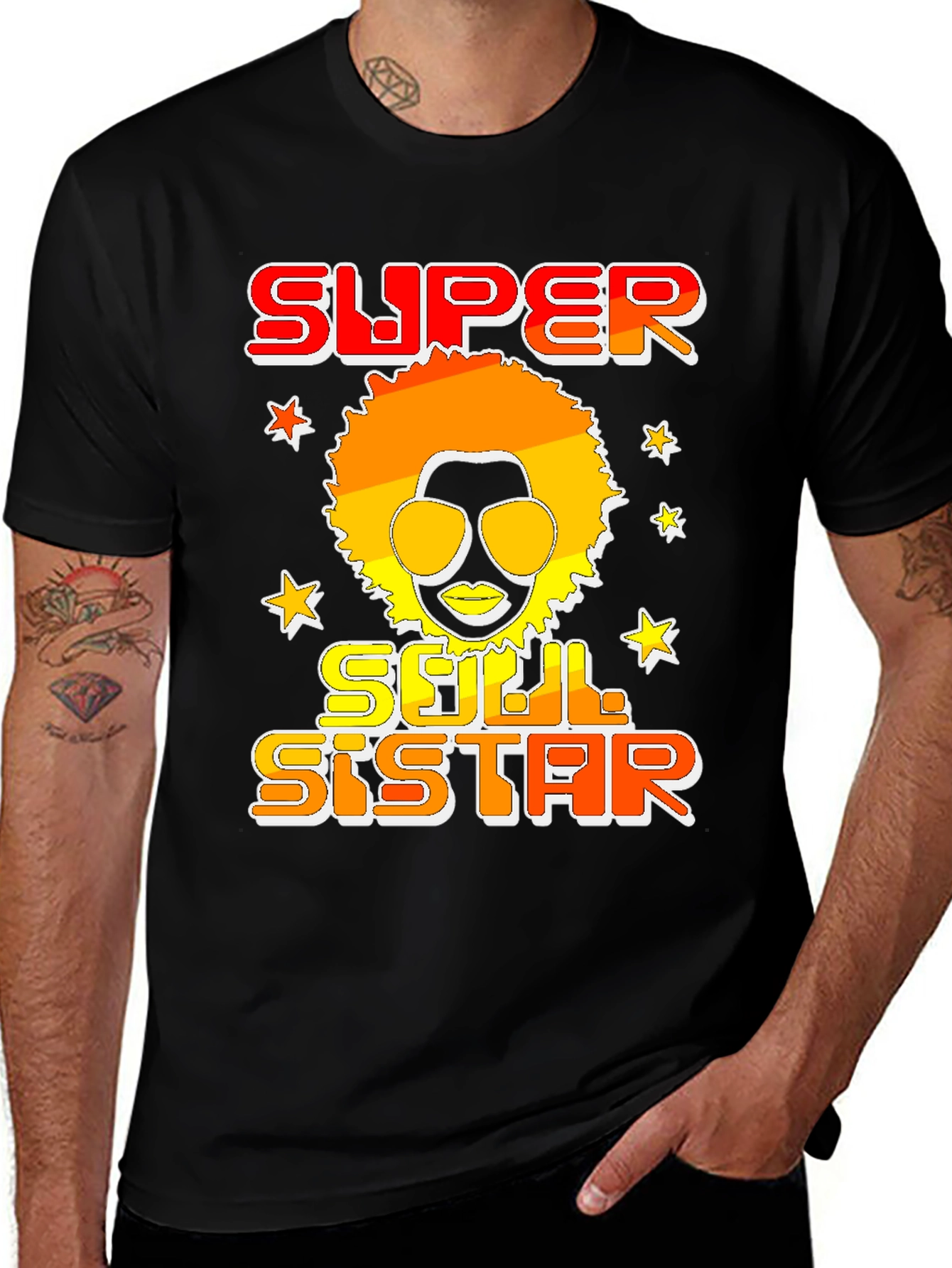 Variant 6 of Super Soul Sister T-Shirt - Black Graphic Tee