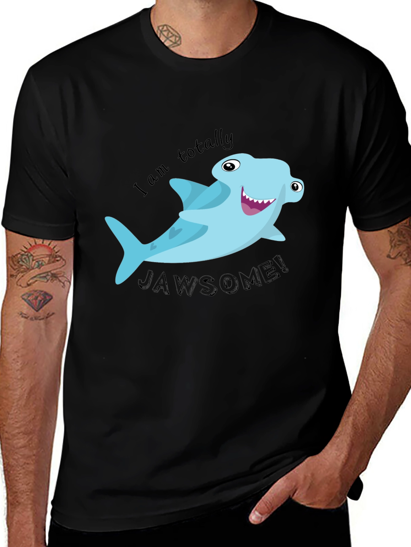Variant 11 of Jawsome Shark Graphic Tee - Funny Hammerhead Shark Shirt