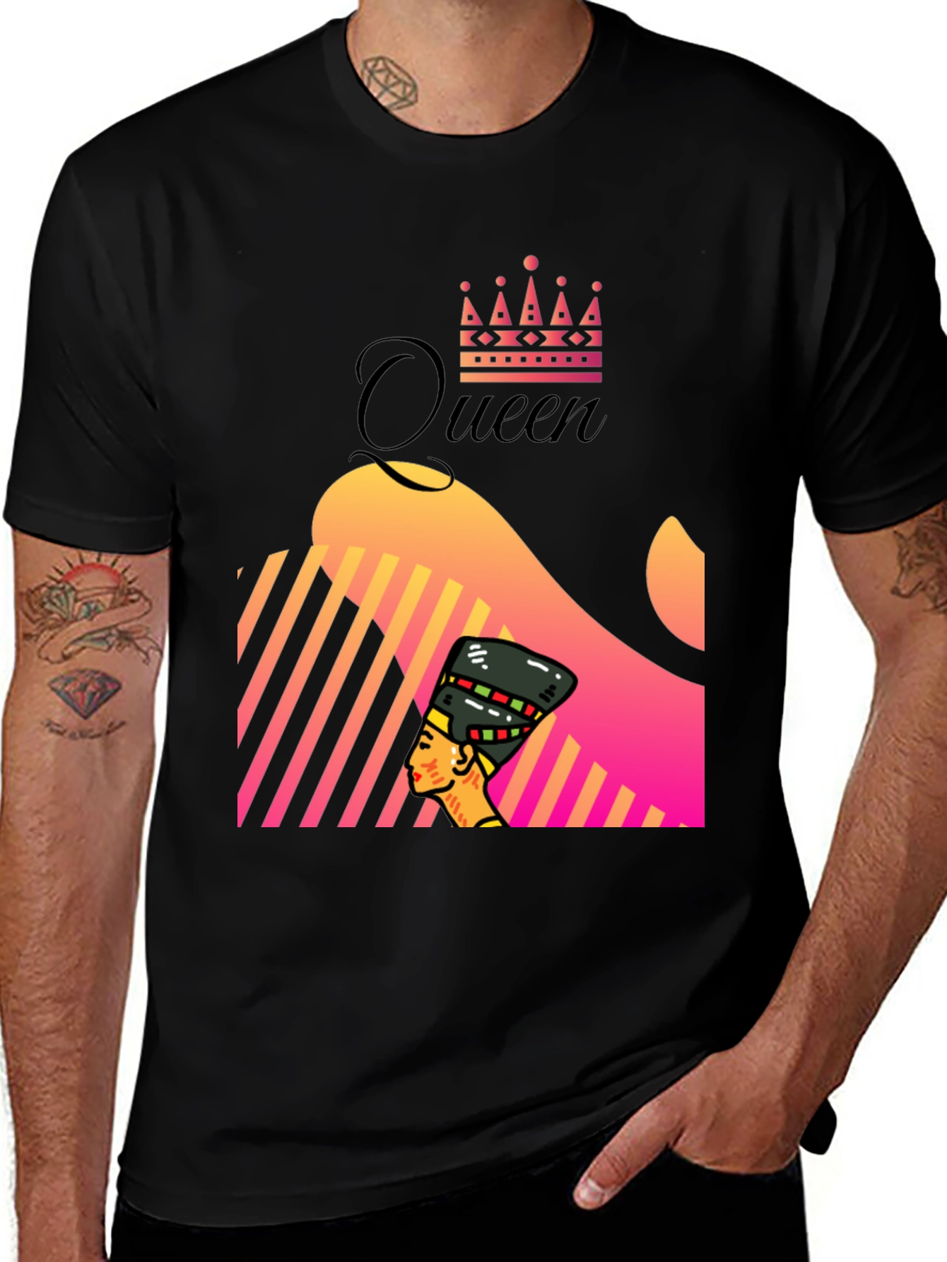 Variant 13 of Queen Nefertiti Graphic Tee - Unique Design